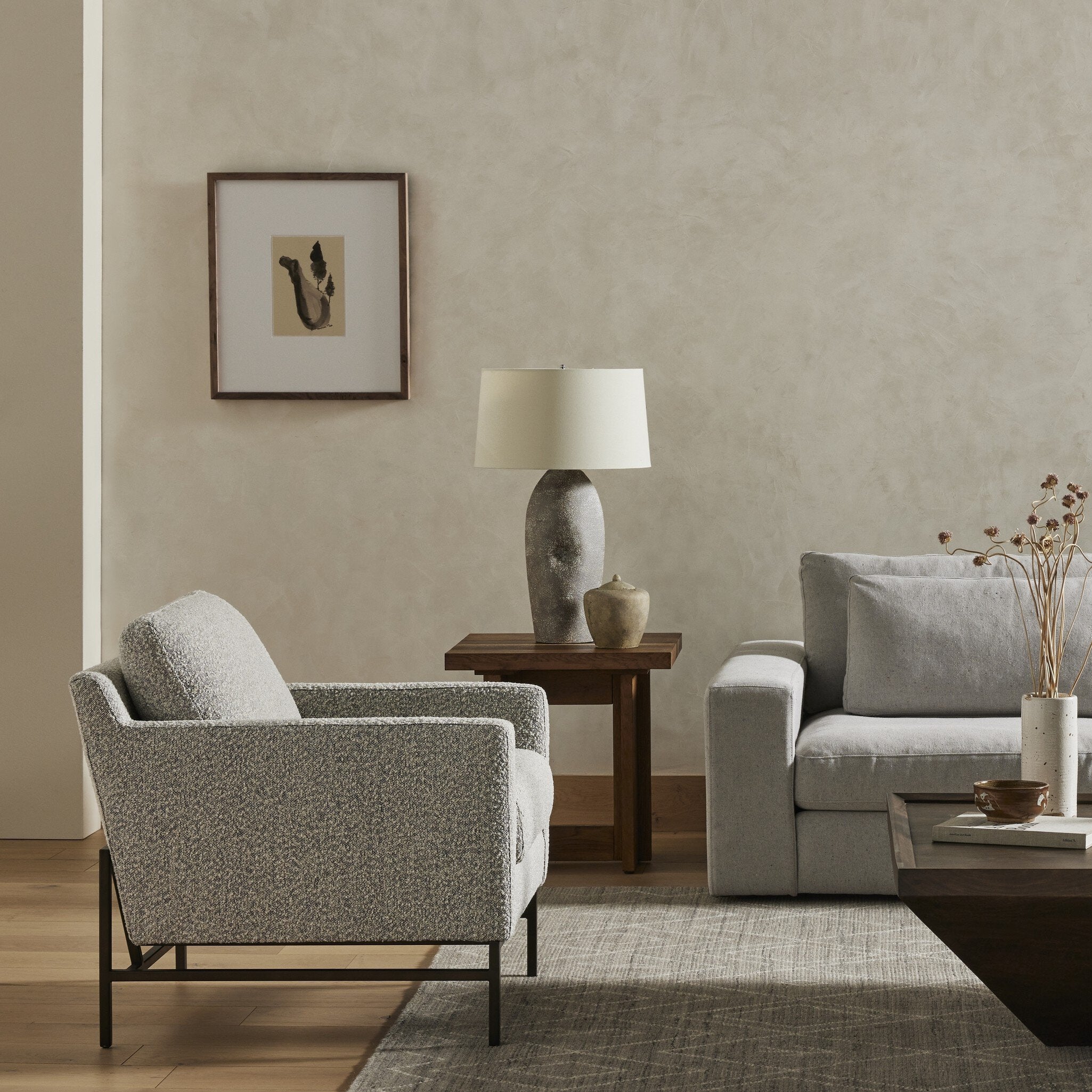 Four Hands Vanna Chair — Knoll Domino-Carbon Ebony