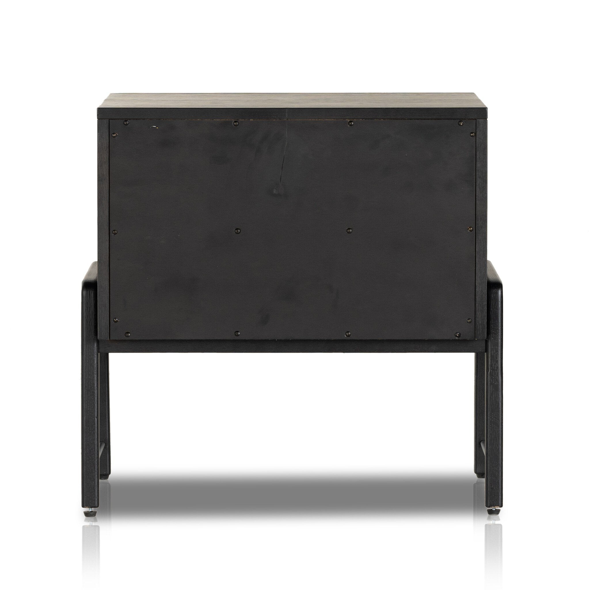 Four Hands Rosedale Nightstand — Ebony Oak-Chaps Sand-Gunmetal
