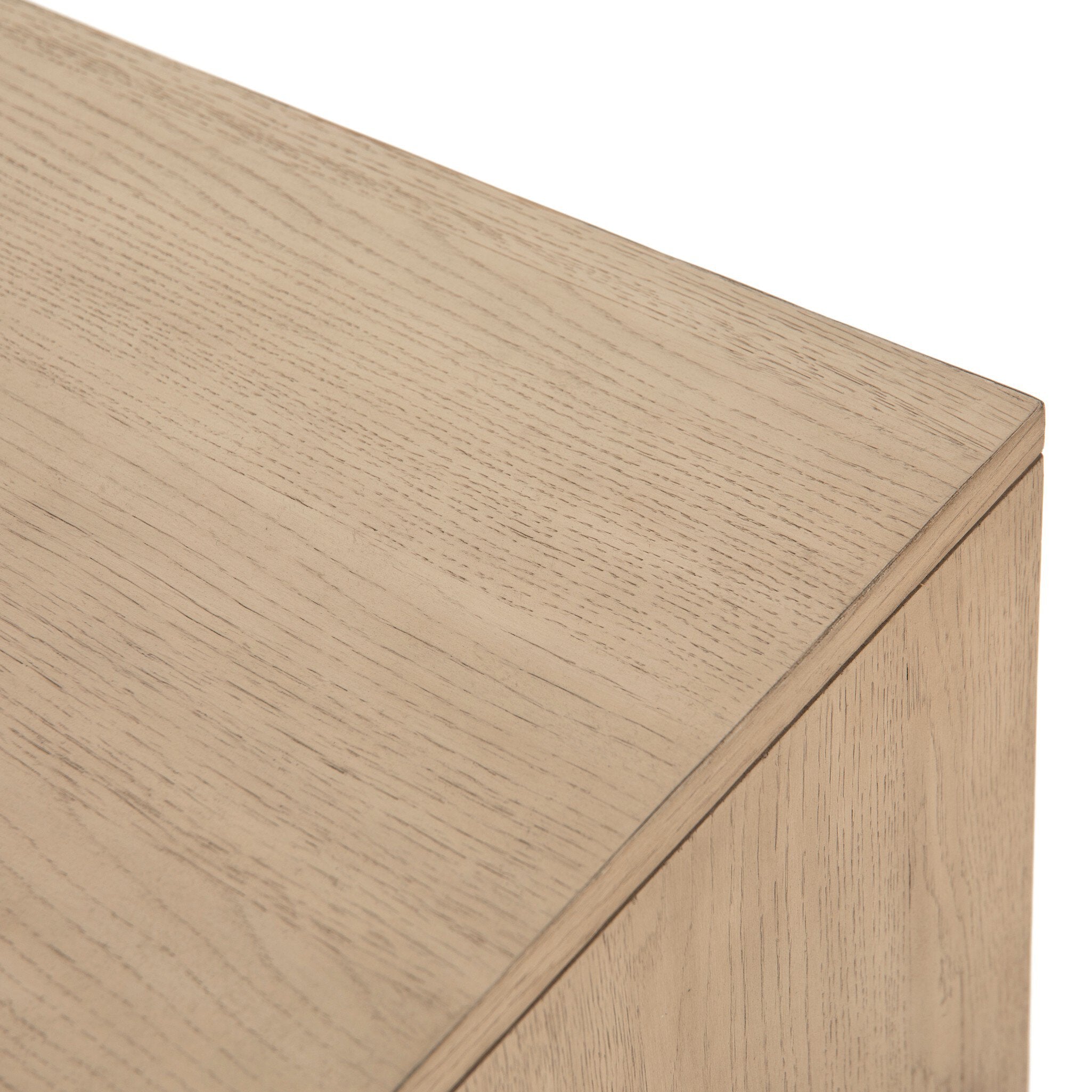 Four Hands Rosedale Nightstand — Yucca Oak Veneer-Chaps Sand-Gunmetal