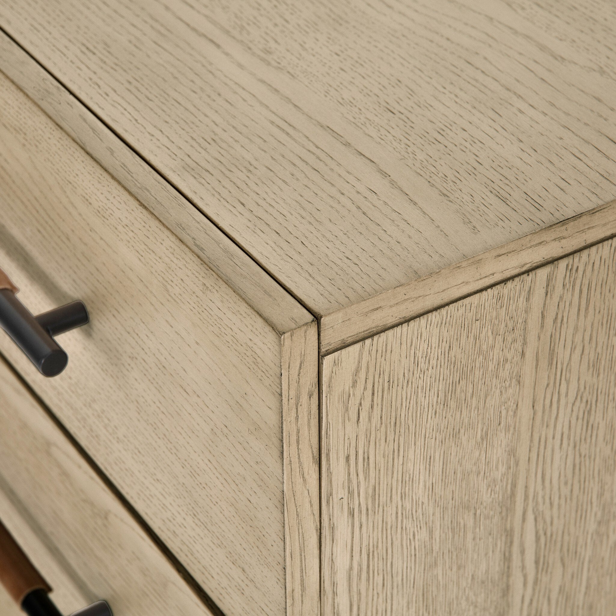 Four Hands Rosedale 6 Drawer Dresser — Yucca Oak Veneer-Chaps Sand-Gunmetal