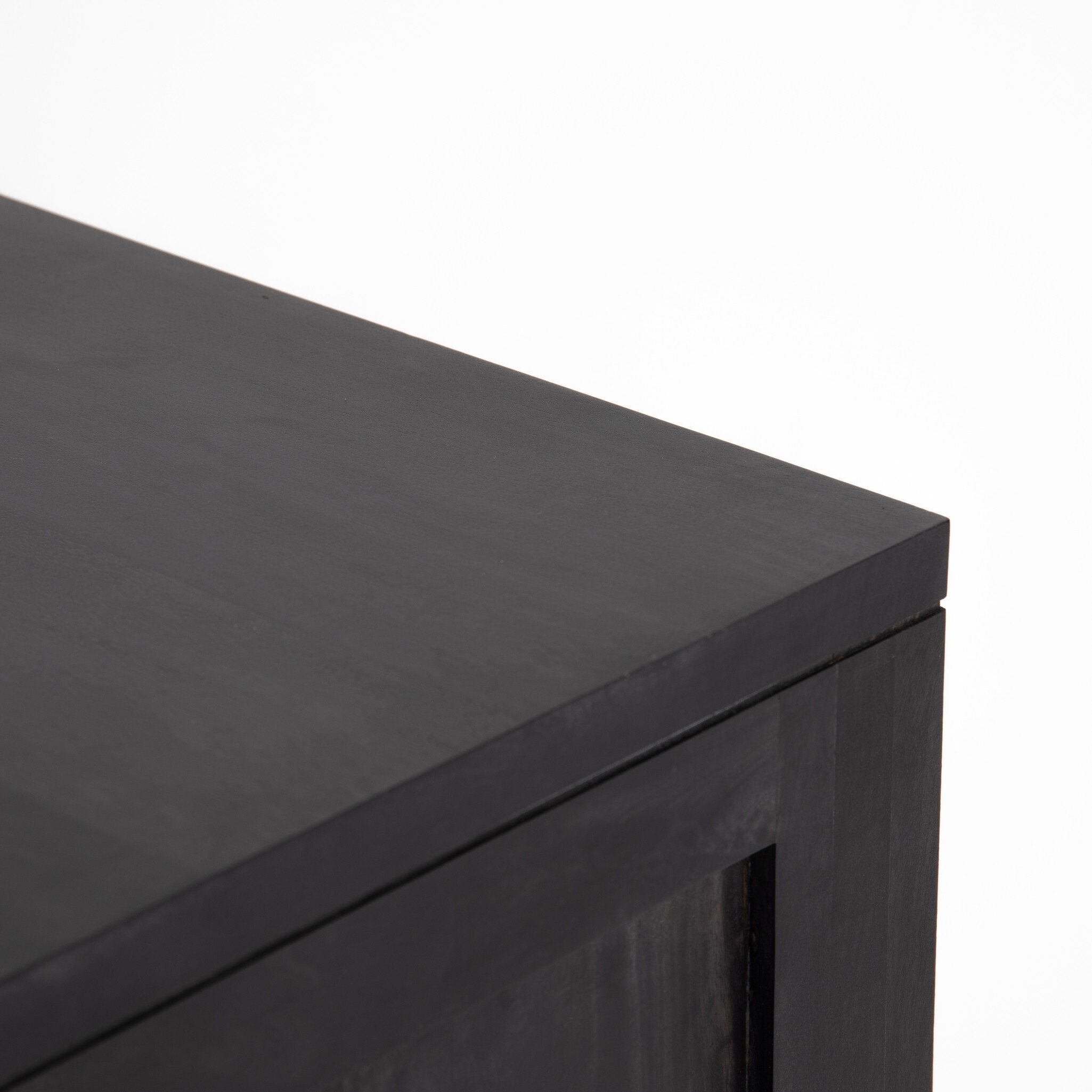 Four Hands Tilda Sideboard — Black Wash Mango-Black Circle Cane-Black Iron