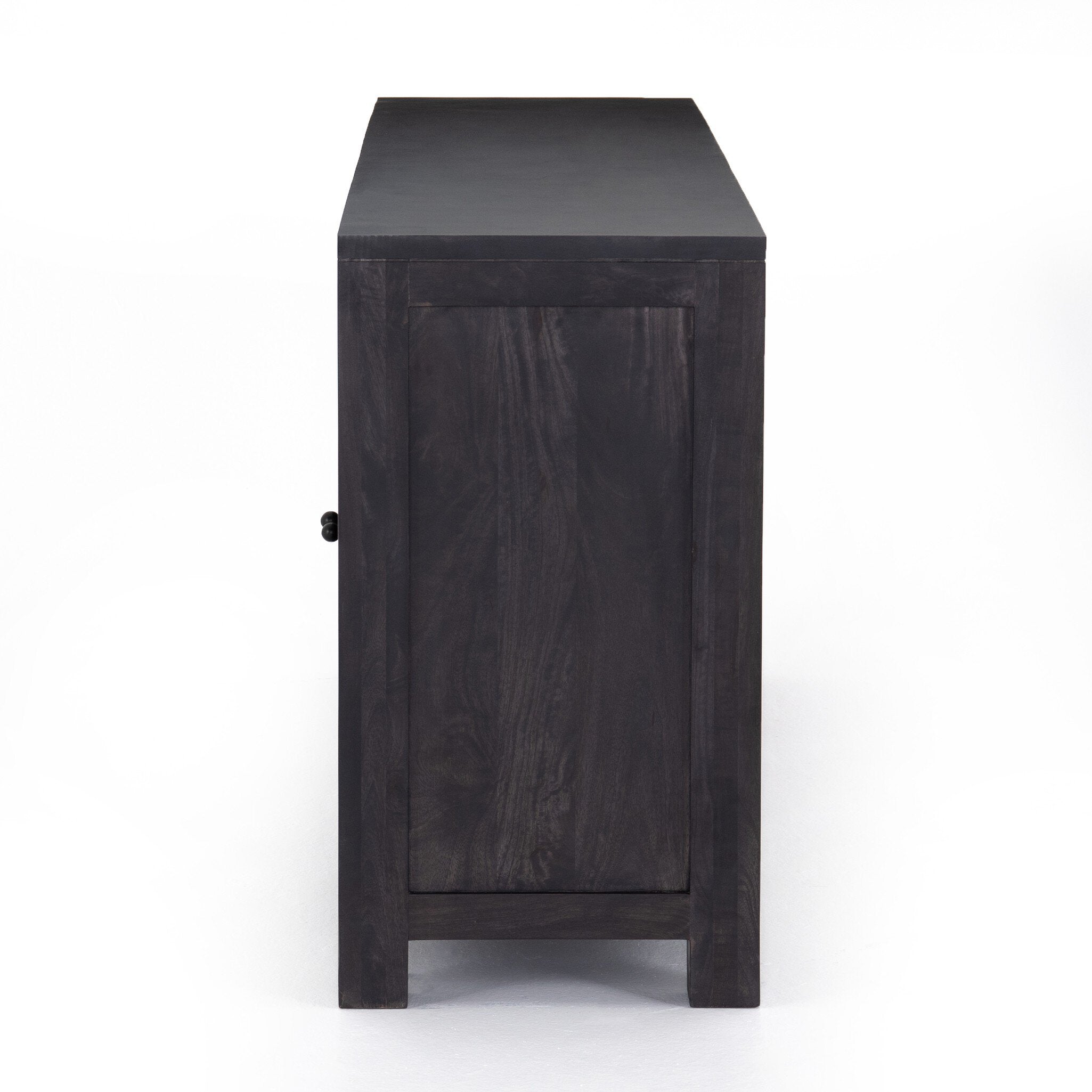 Four Hands Tilda Sideboard — Black Wash Mango-Black Circle Cane-Black Iron