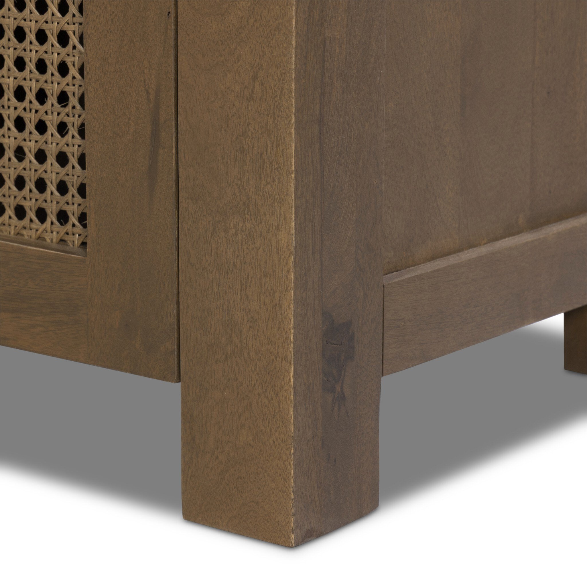 Four Hands Tilda Sideboard — Taupe Mango-Taupe Circle Cane-Gunmetal