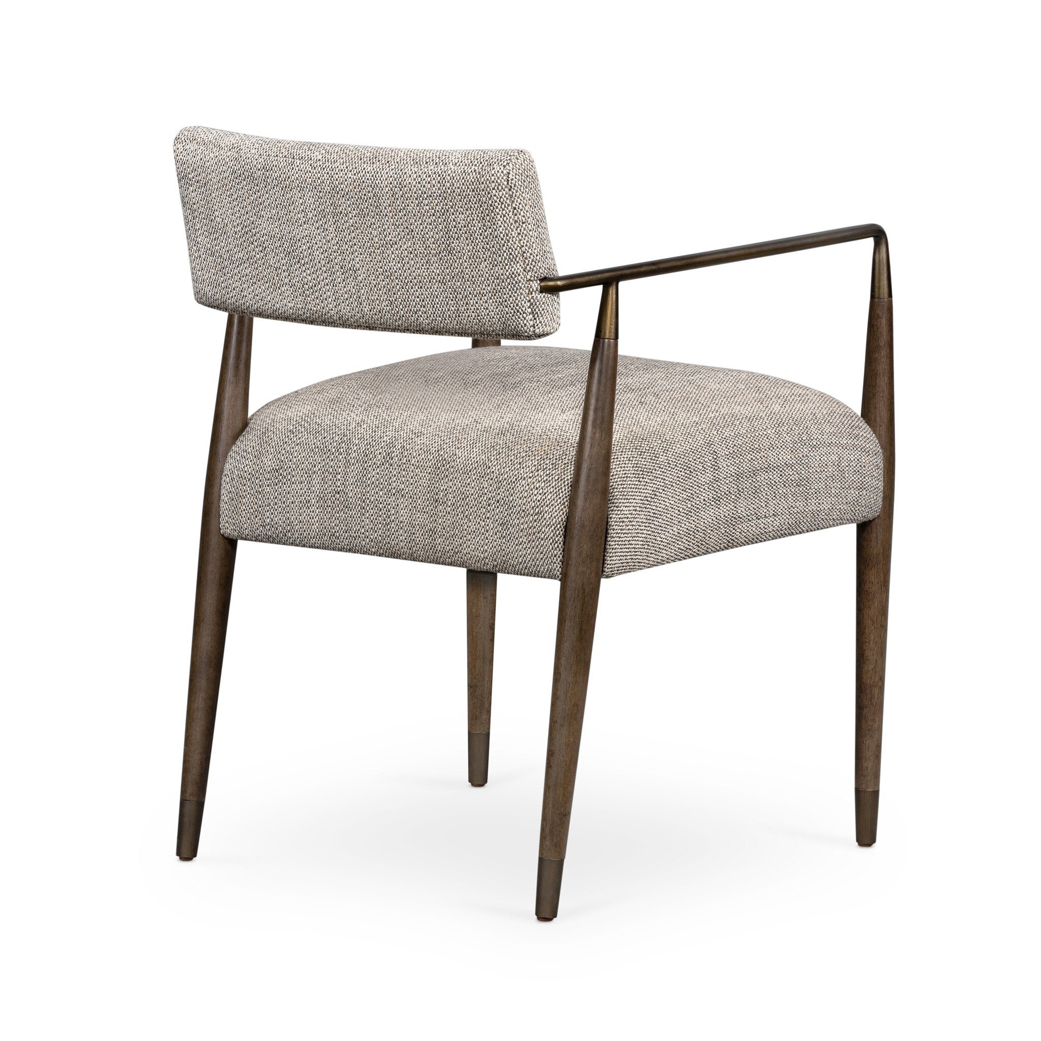 Four Hands Waldon Dining Chair — Thames Coal-Aged Bronze-Sierra Brown
