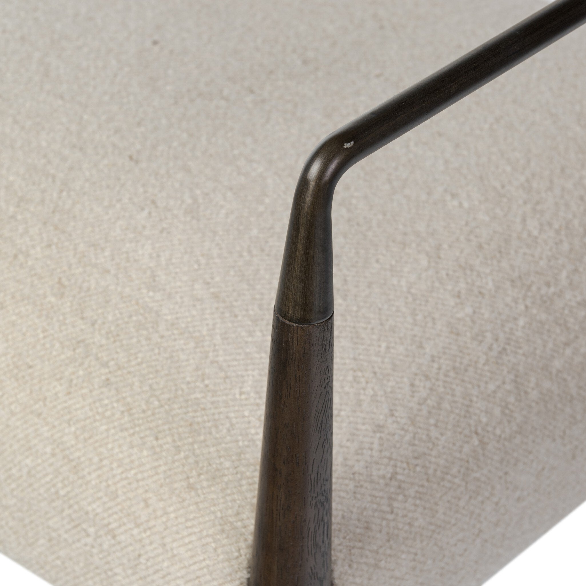 Four Hands Waldon Dining Chair — Charter Oatmeal-Sierra Brown-Aged Bronze