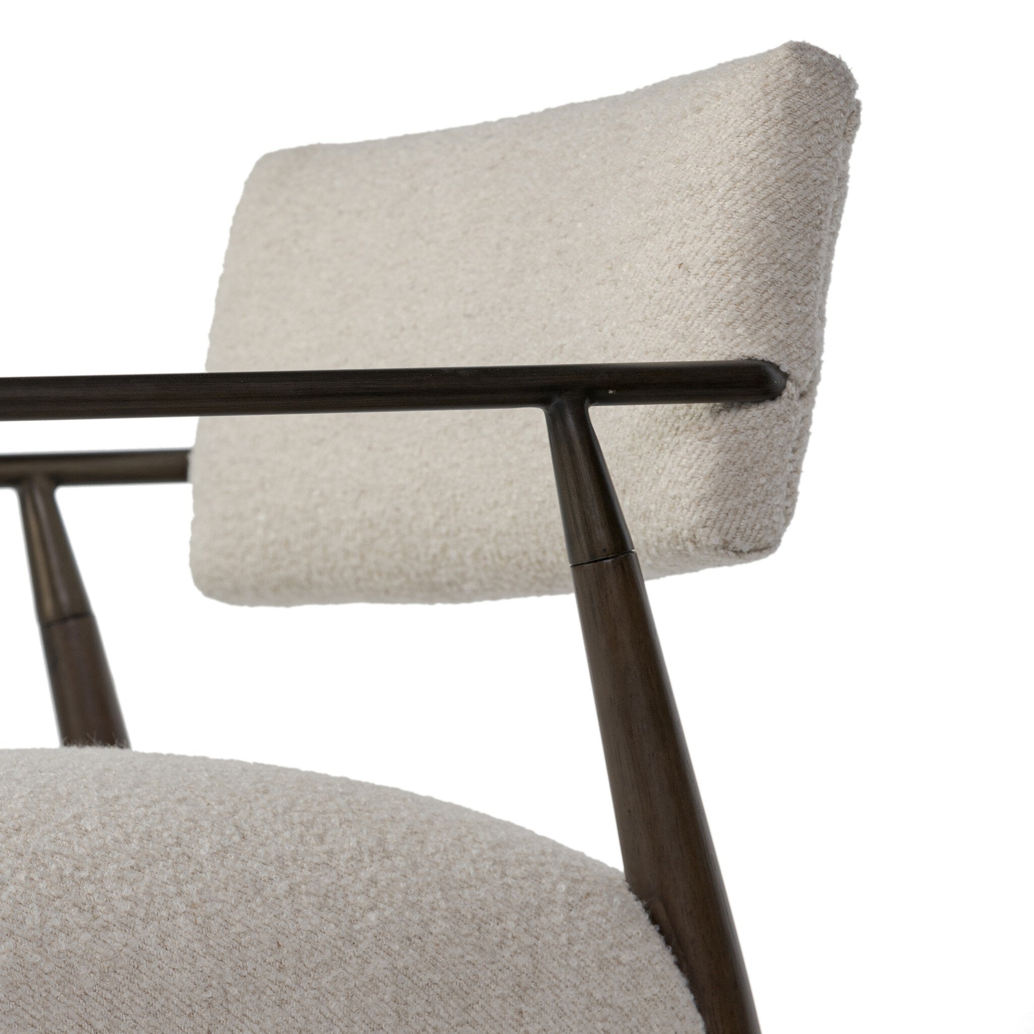 Four Hands Waldon Dining Chair — Charter Oatmeal-Sierra Brown-Aged Bronze