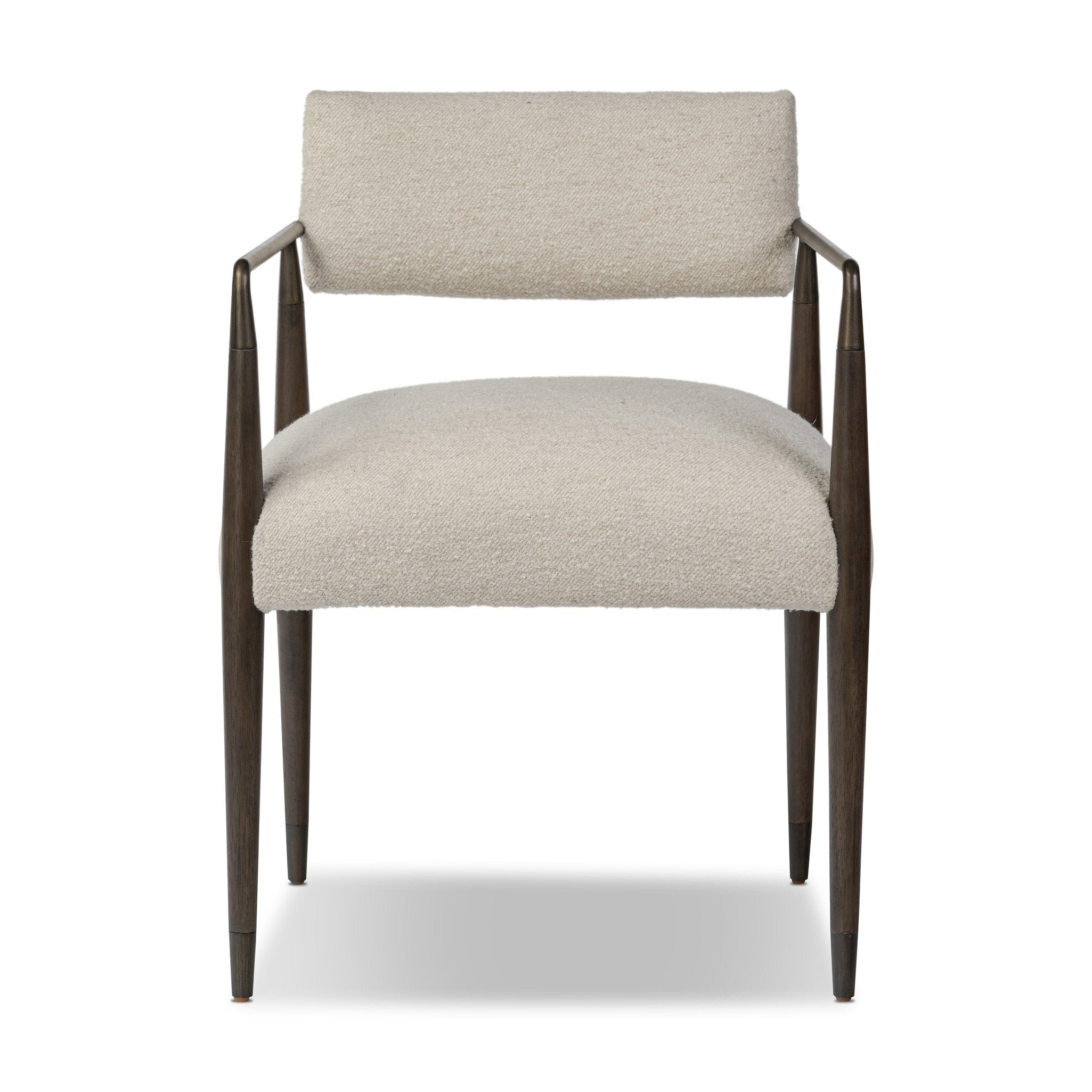 Four Hands Waldon Dining Chair — Charter Oatmeal-Sierra Brown-Aged Bronze