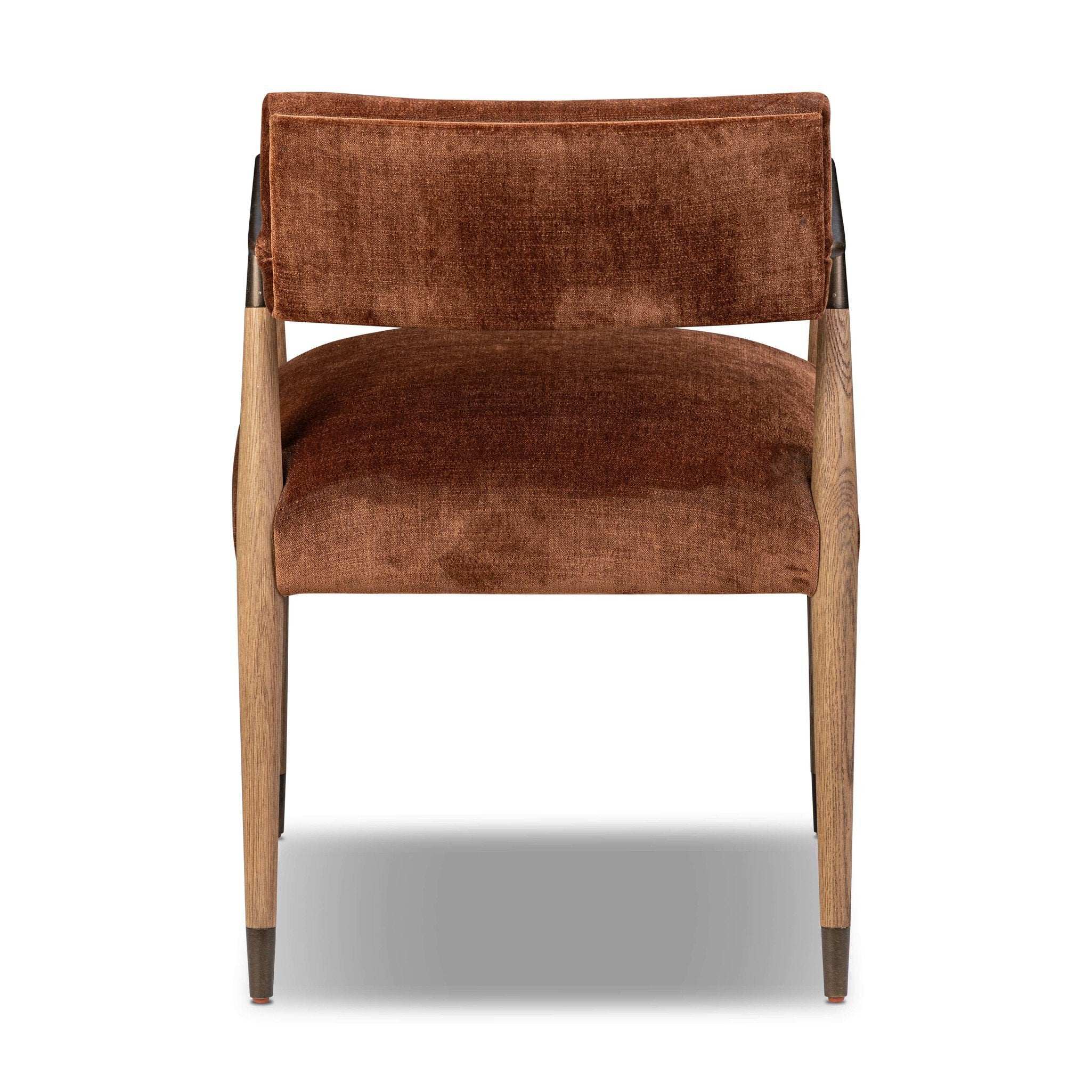 Four Hands Waldon Dining Chair — Altair Sienna-Drifted Oak-Brushed Brass