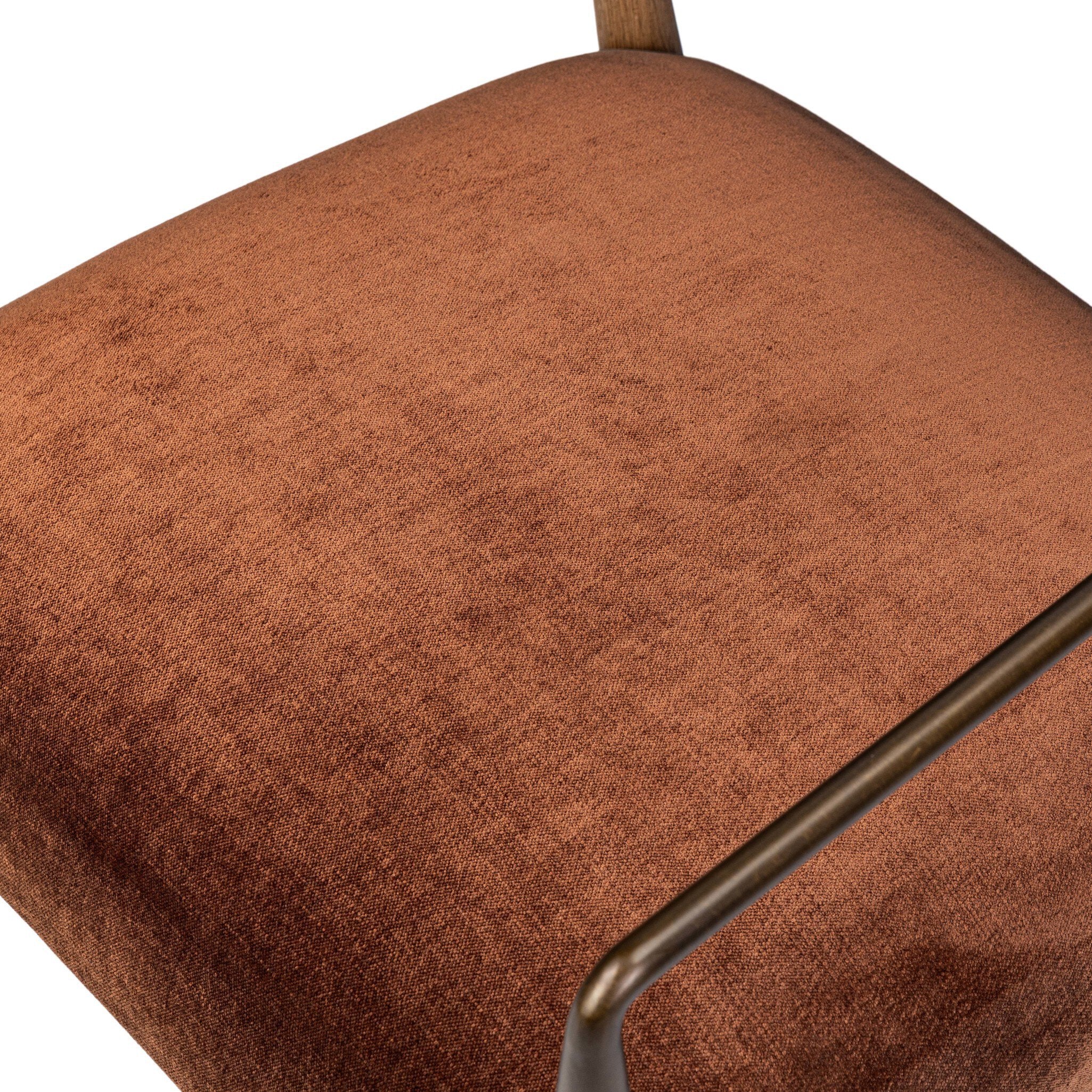 Four Hands Waldon Dining Chair — Altair Sienna-Drifted Oak-Brushed Brass