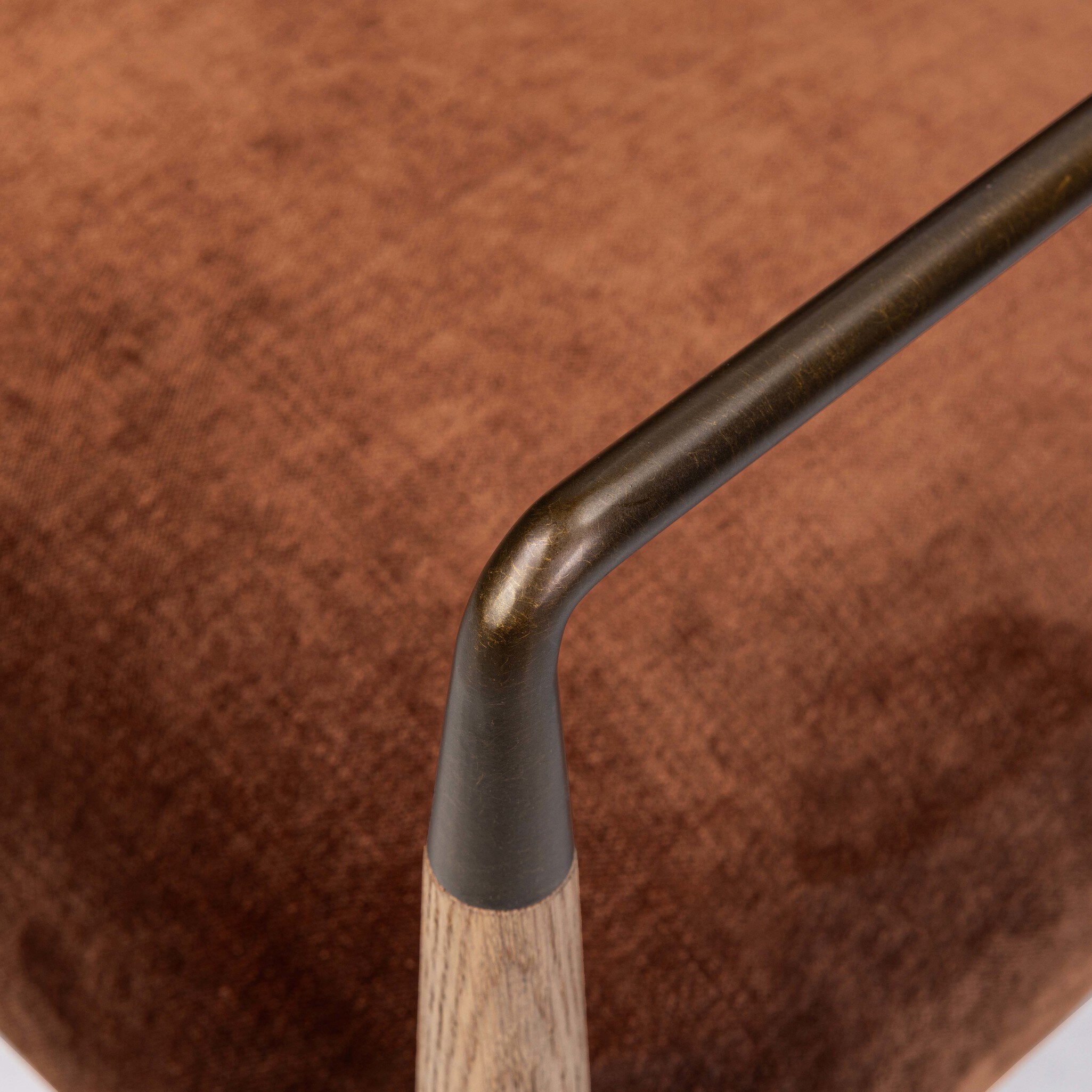 Four Hands Waldon Dining Chair — Altair Sienna-Drifted Oak-Brushed Brass
