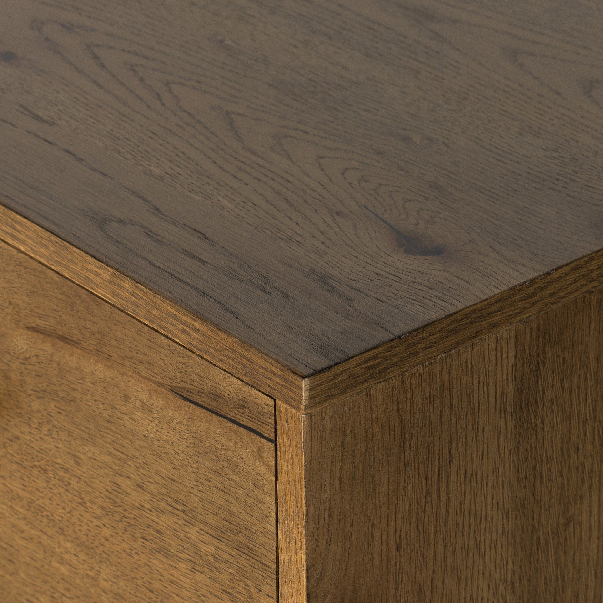 Four Hands Eaton 9 Drawer Dresser — Amber Oak Resin-Dark Gunmetal