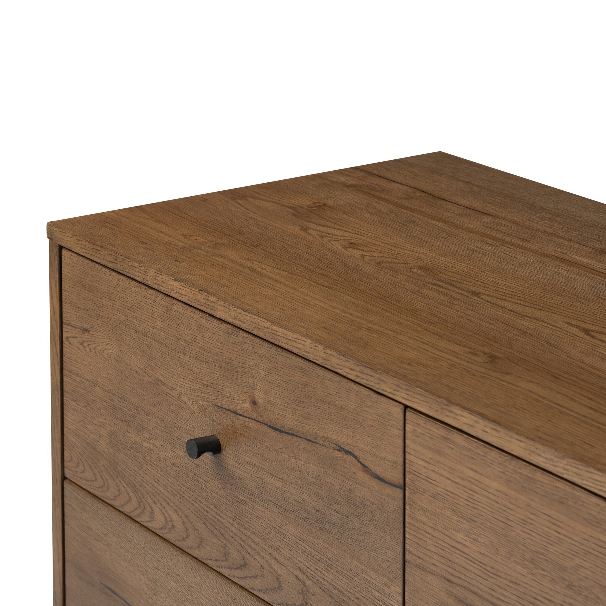 Four Hands Eaton 5 Drawer Dresser — Amber Oak Resin-Dark Gunmetal