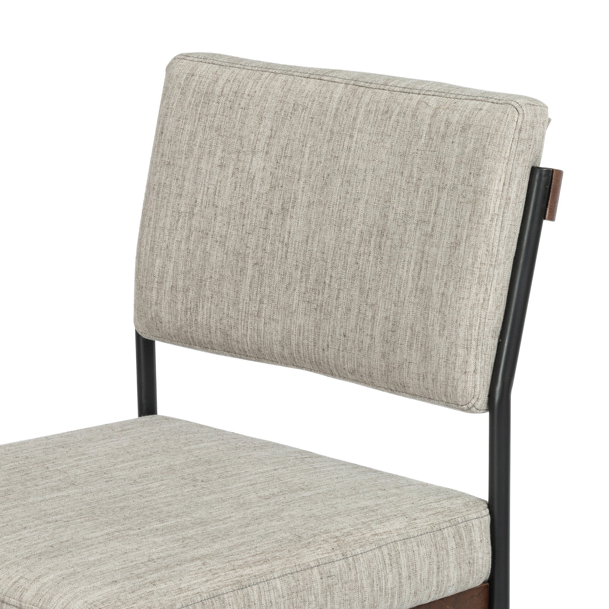 Four Hands Benton Bar + Counter Stool — Savile Flannel-Almond Oak-Midnight Iron-Bar