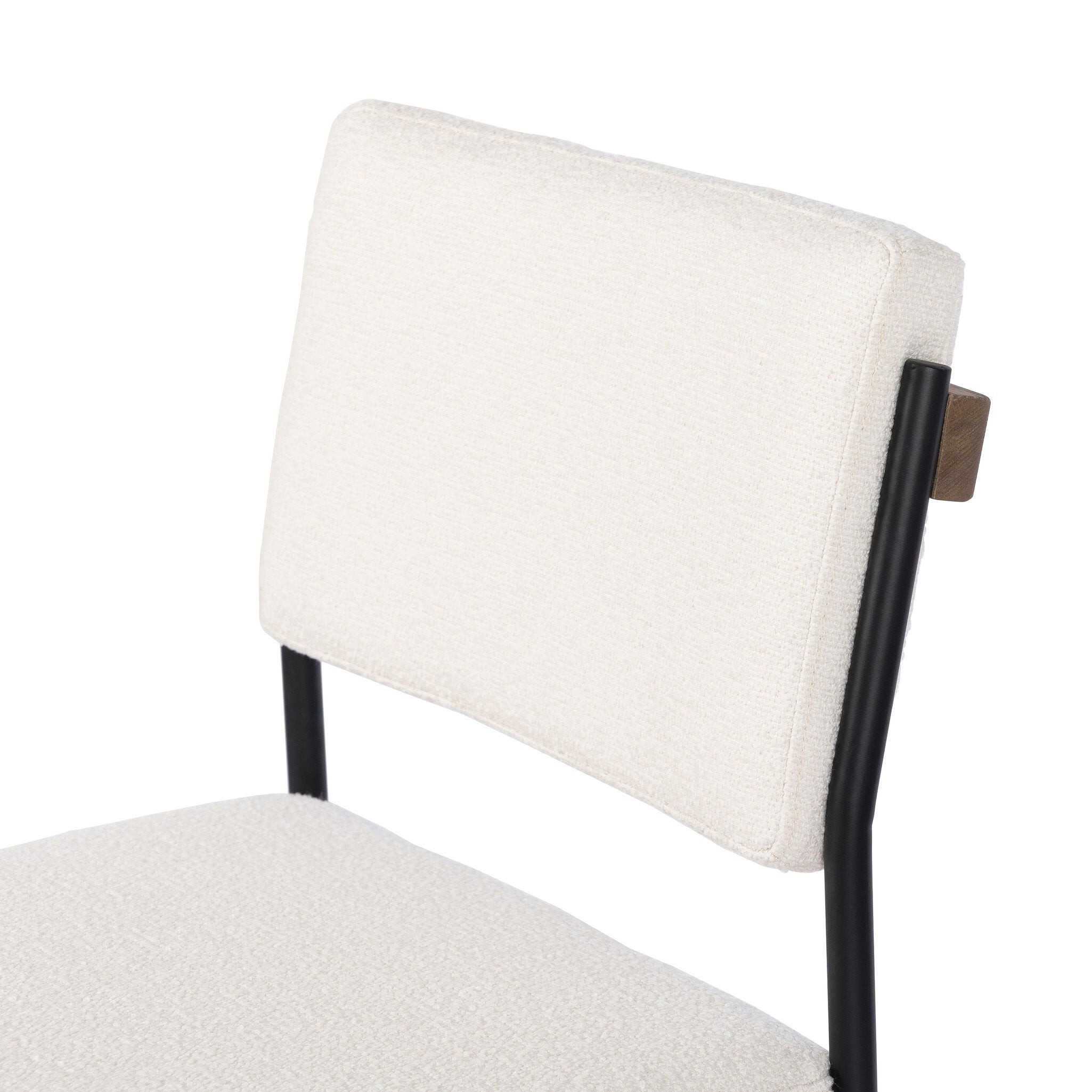 Four Hands Benton Bar + Counter Stool — Fayette Cloud-Drifted Oak-Midnight Iron-Counter