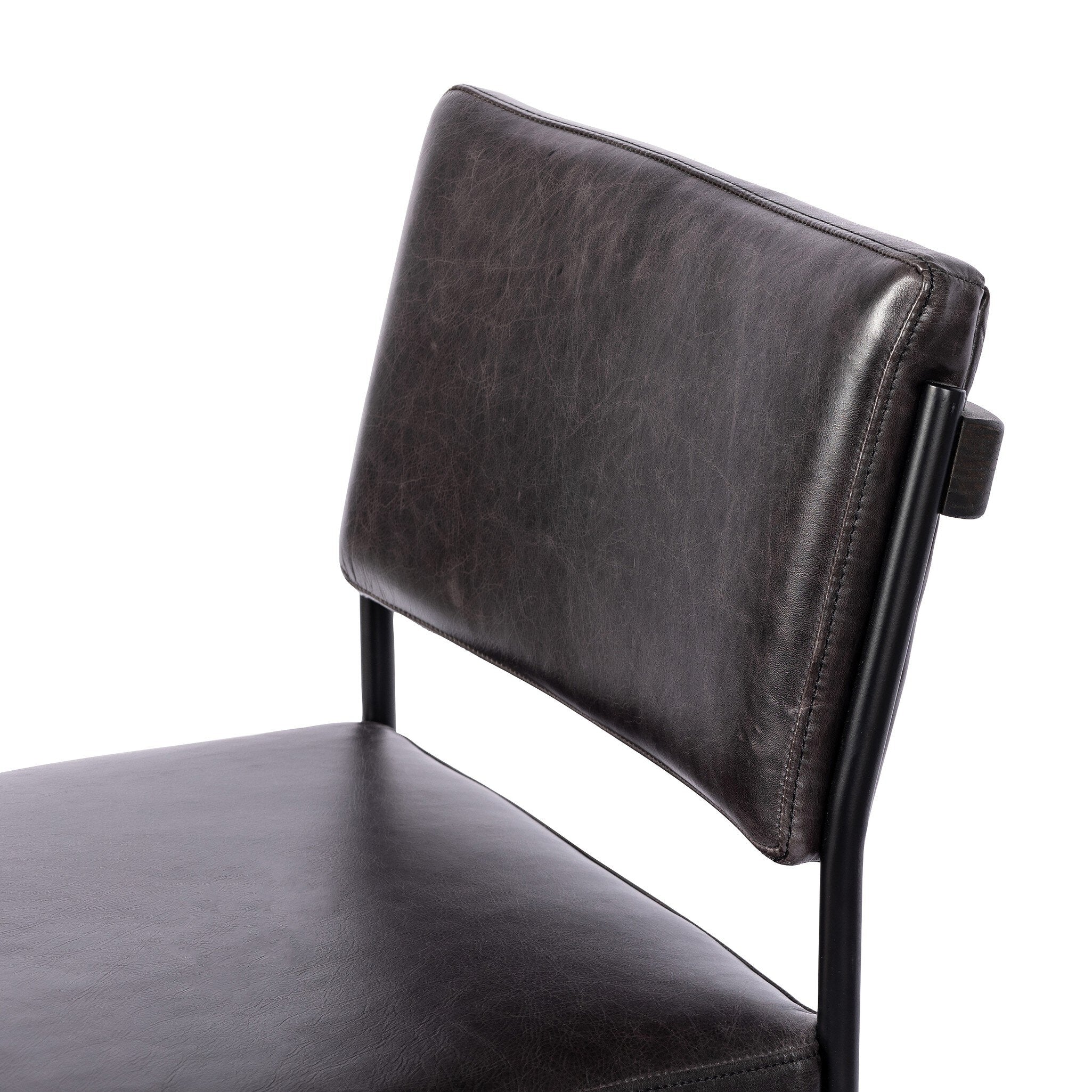 Four Hands Benton Bar + Counter Stool — Sonoma Black-Burnt Oak-Midnight Iron-Bar