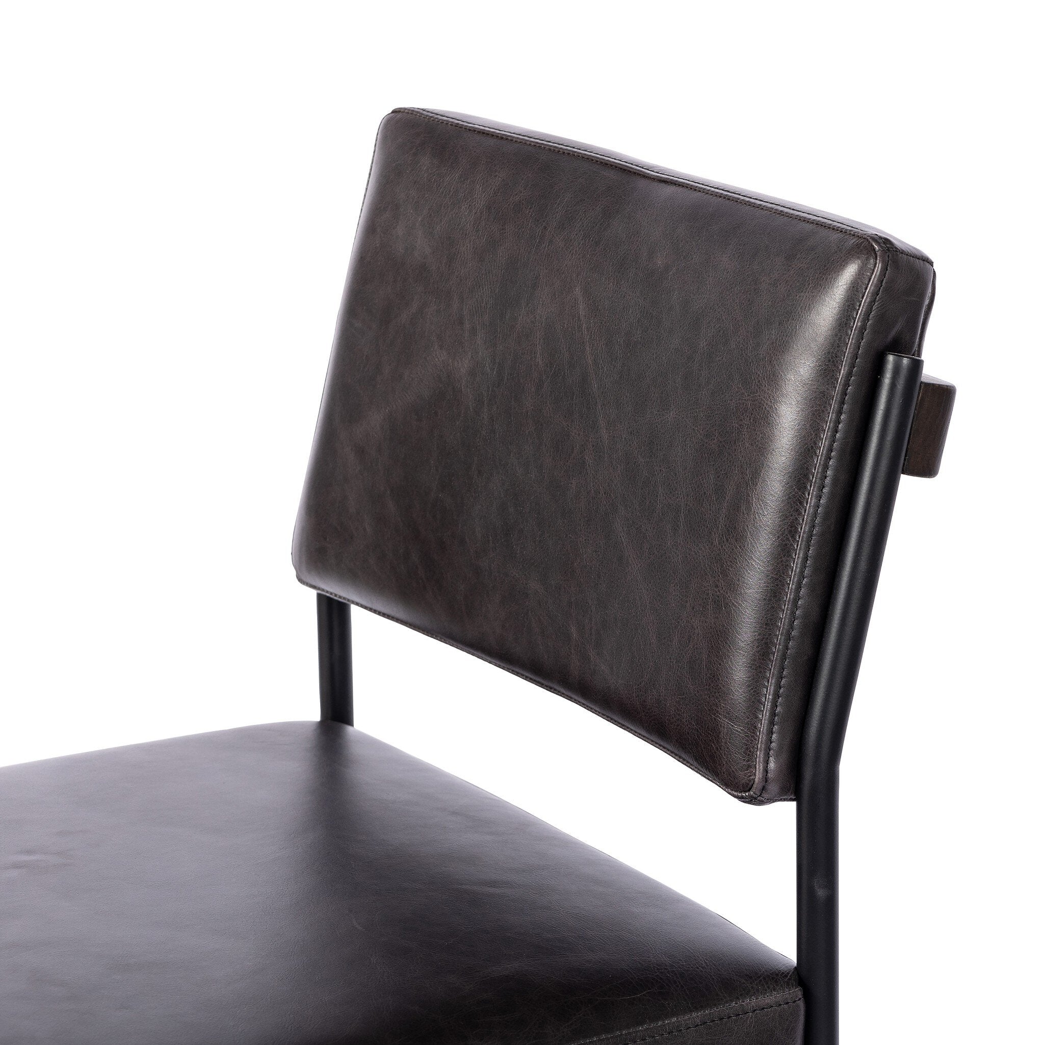 Four Hands Benton Bar + Counter Stool — Sonoma Black-Burnt Oak-Midnight Iron-Counter
