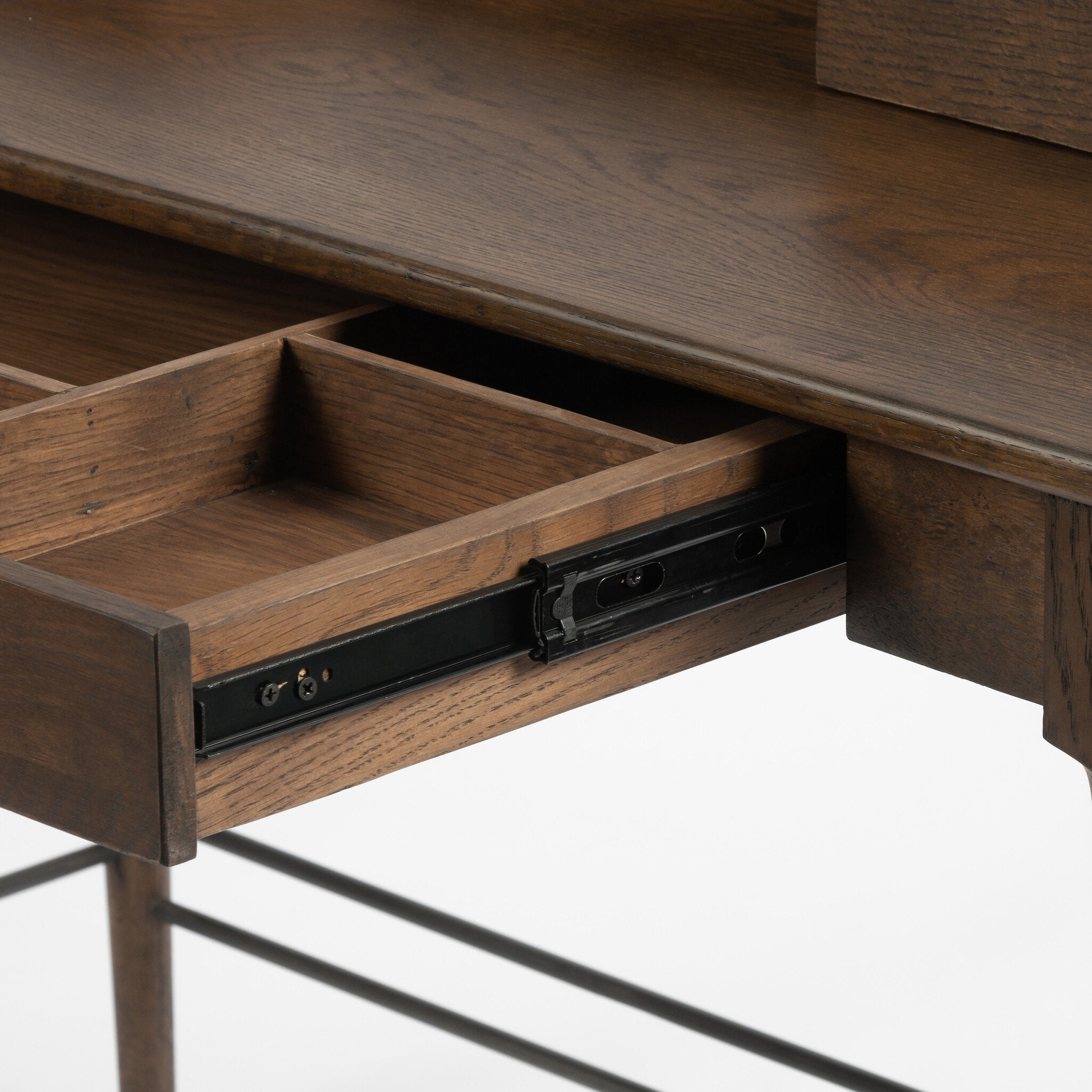 Four Hands Moreau Desk — Dark Toasted Oak-Aged Black