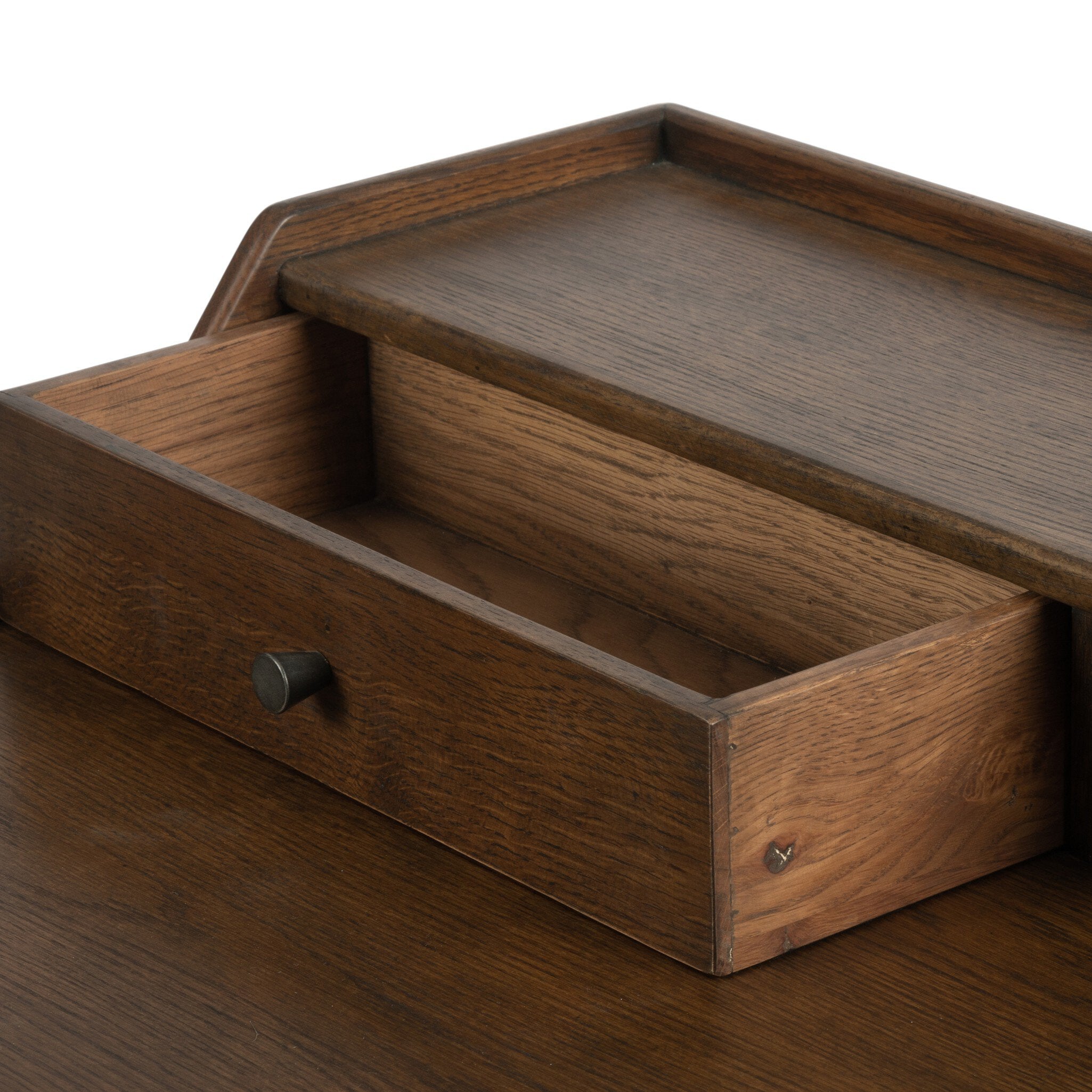Four Hands Moreau Desk — Dark Toasted Oak-Aged Black