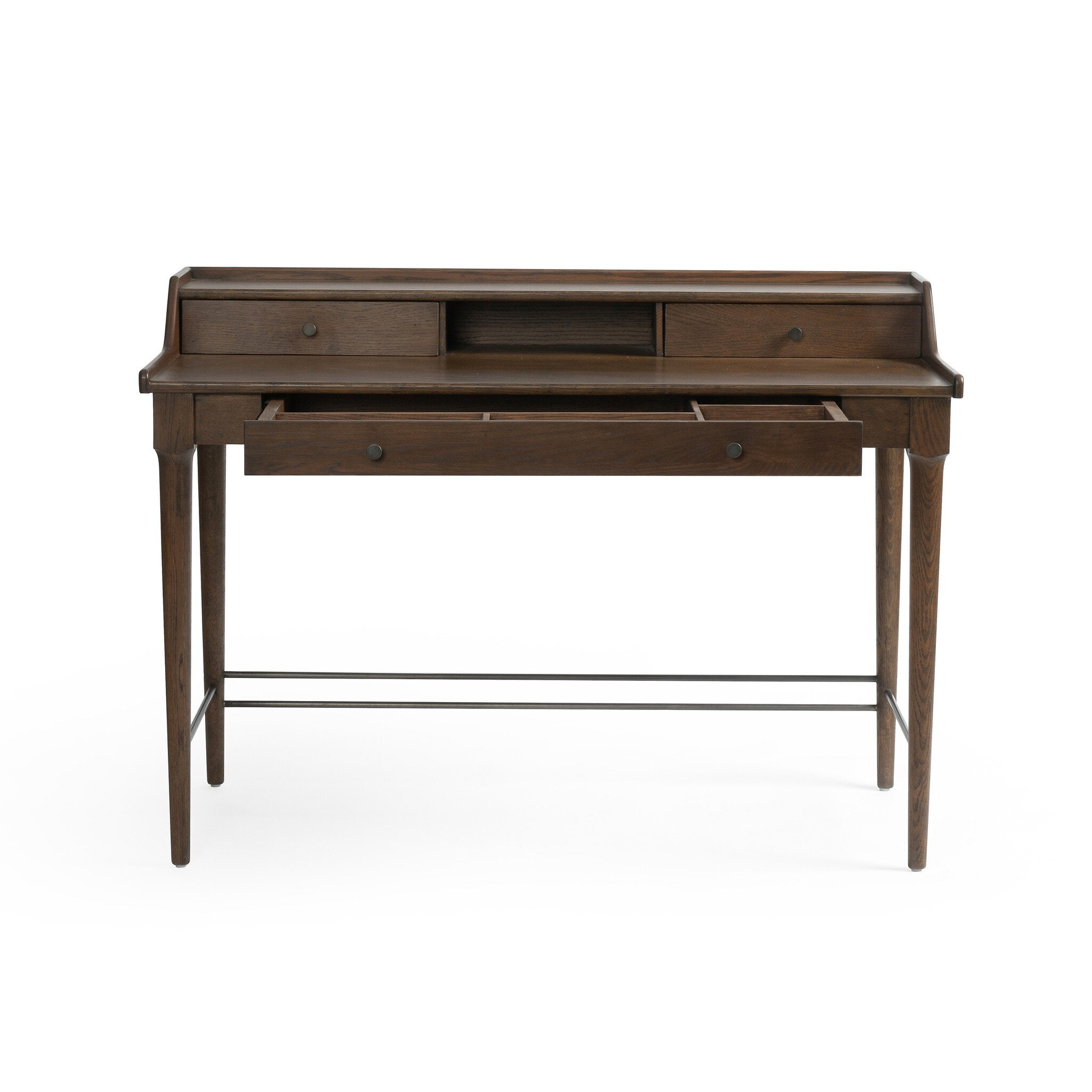 Four Hands Moreau Desk — Dark Toasted Oak-Aged Black