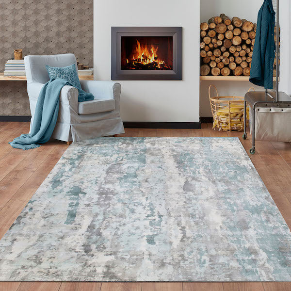 LR Home Calypso Rug — Water Blue