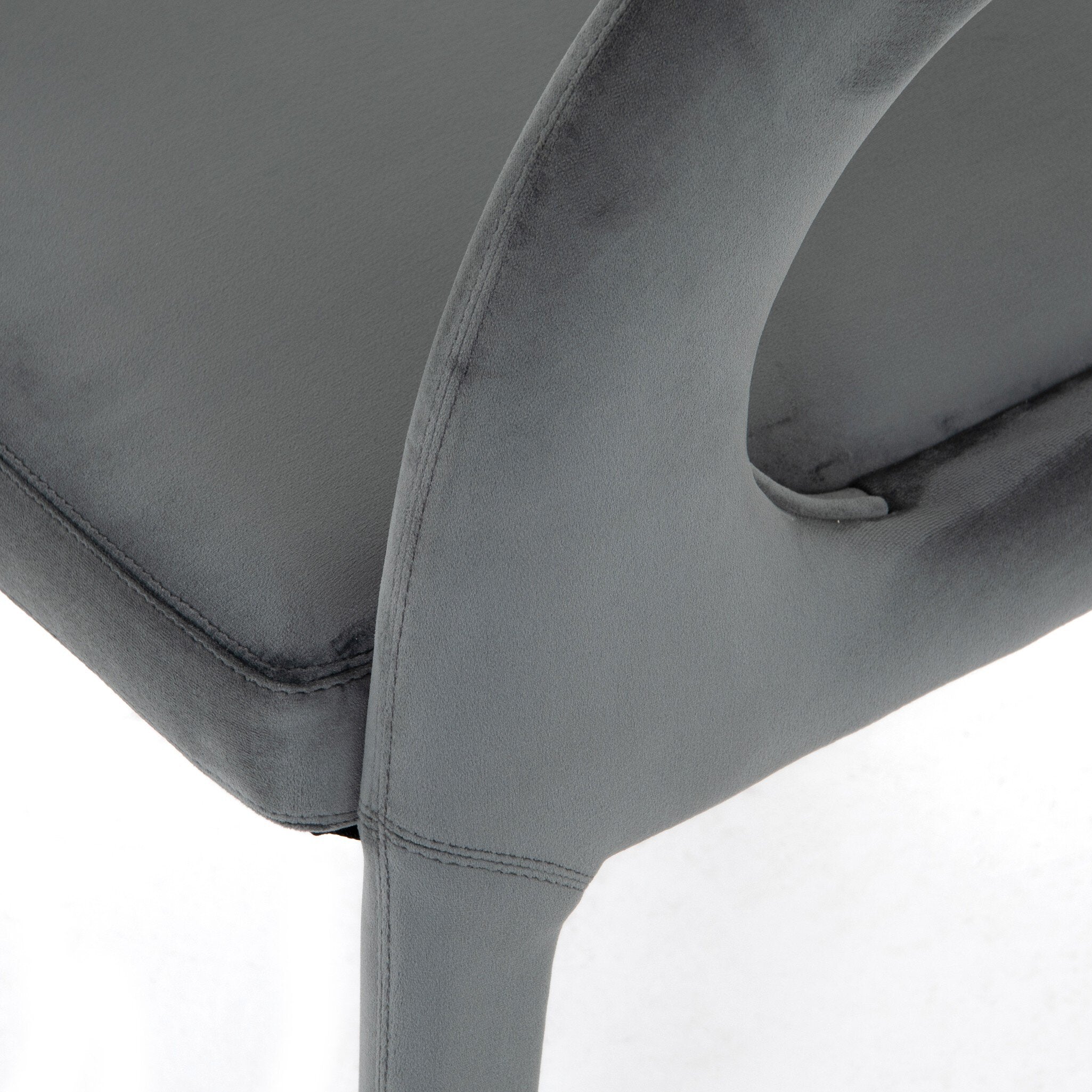 Four Hands Hawkins Dining Chair — Charcoal Velvet