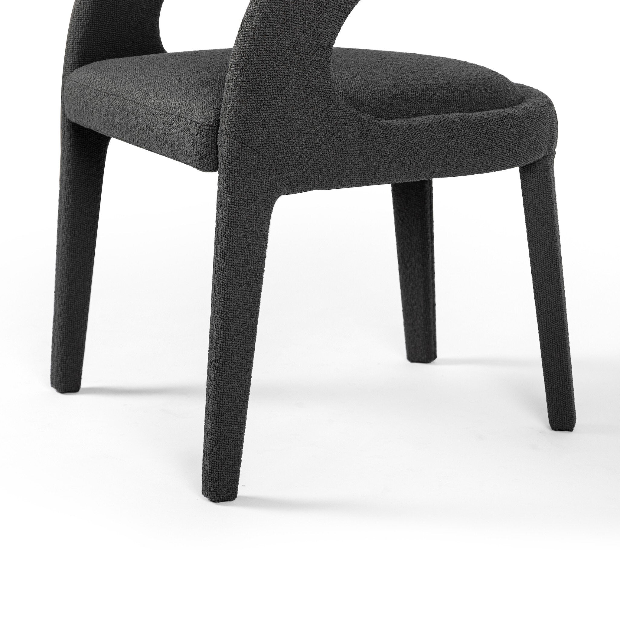 Four Hands Hawkins Dining Chair — FIQA Boucle Charcoal