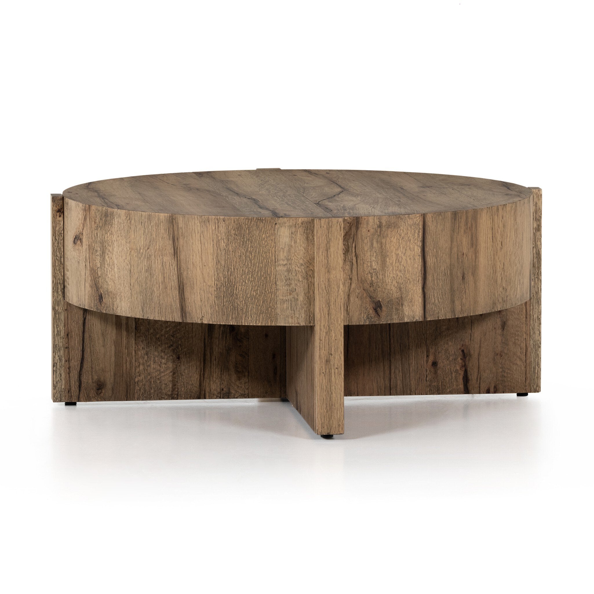 Four Hands Bingham Coffee Table — Rustic Oak Veneer