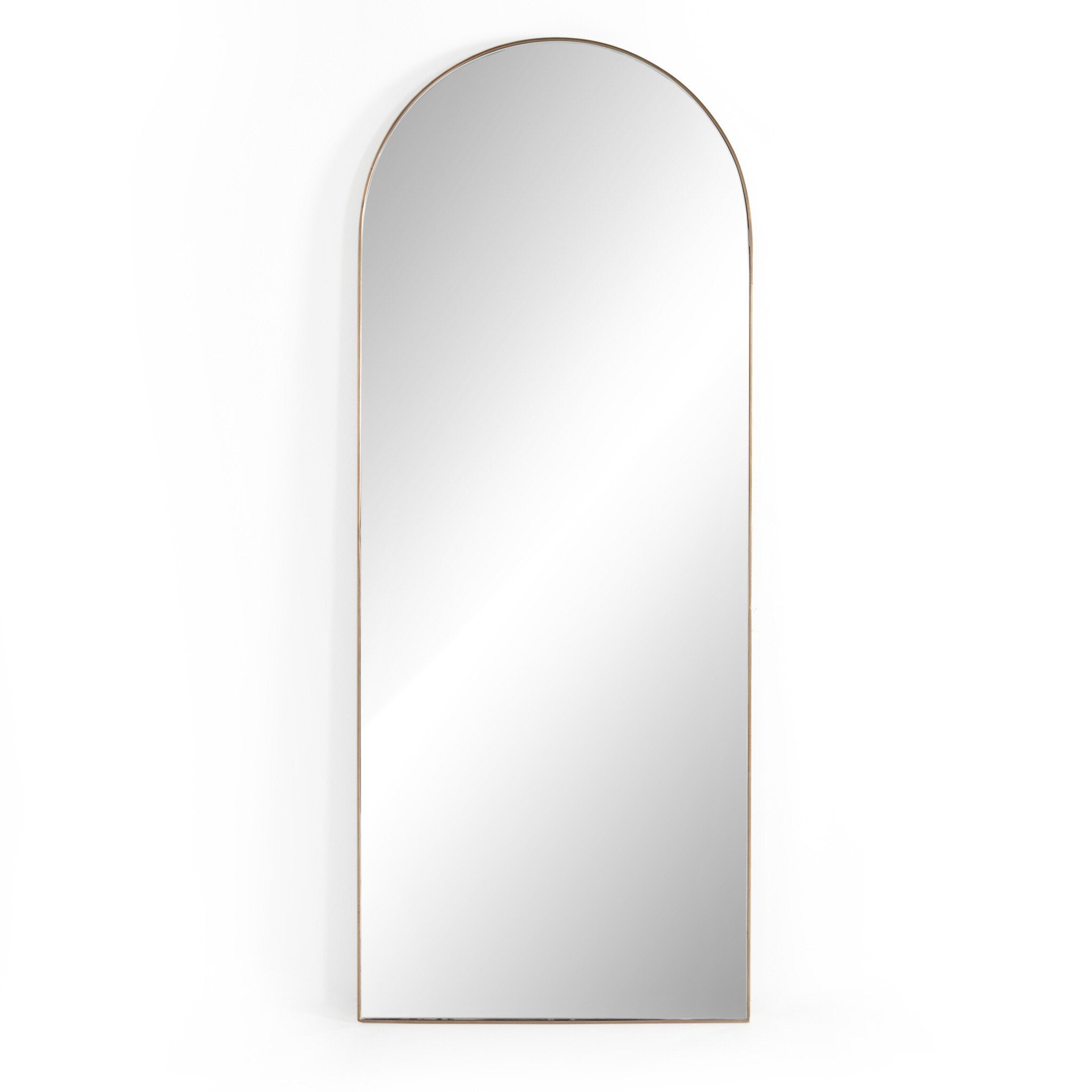 Four Hands Georgina Floor Mirror — Polished Brass-Mirror