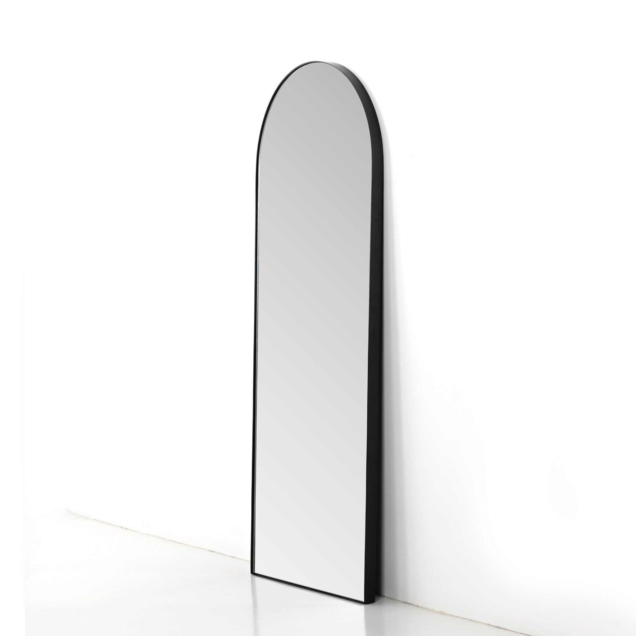 Four Hands Georgina Floor Mirror — Iron Matte Black-Mirror