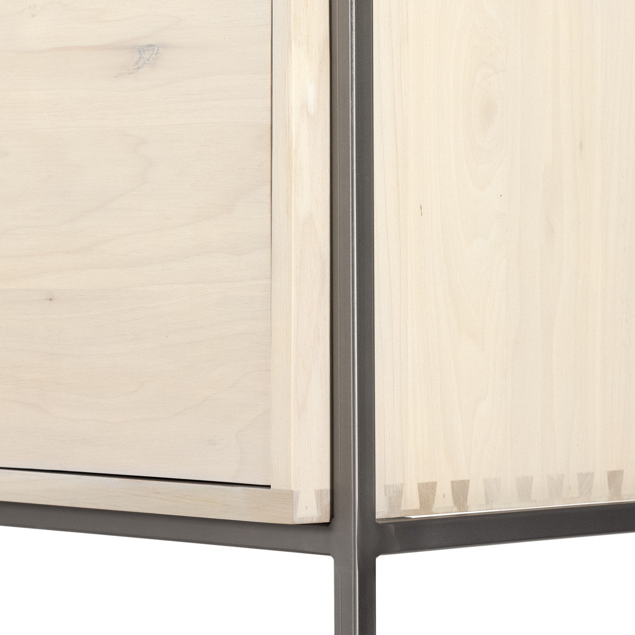 Four Hands Trey Modular Wall Desk — Dove Poplar-Natural Iron-Toffee Leather