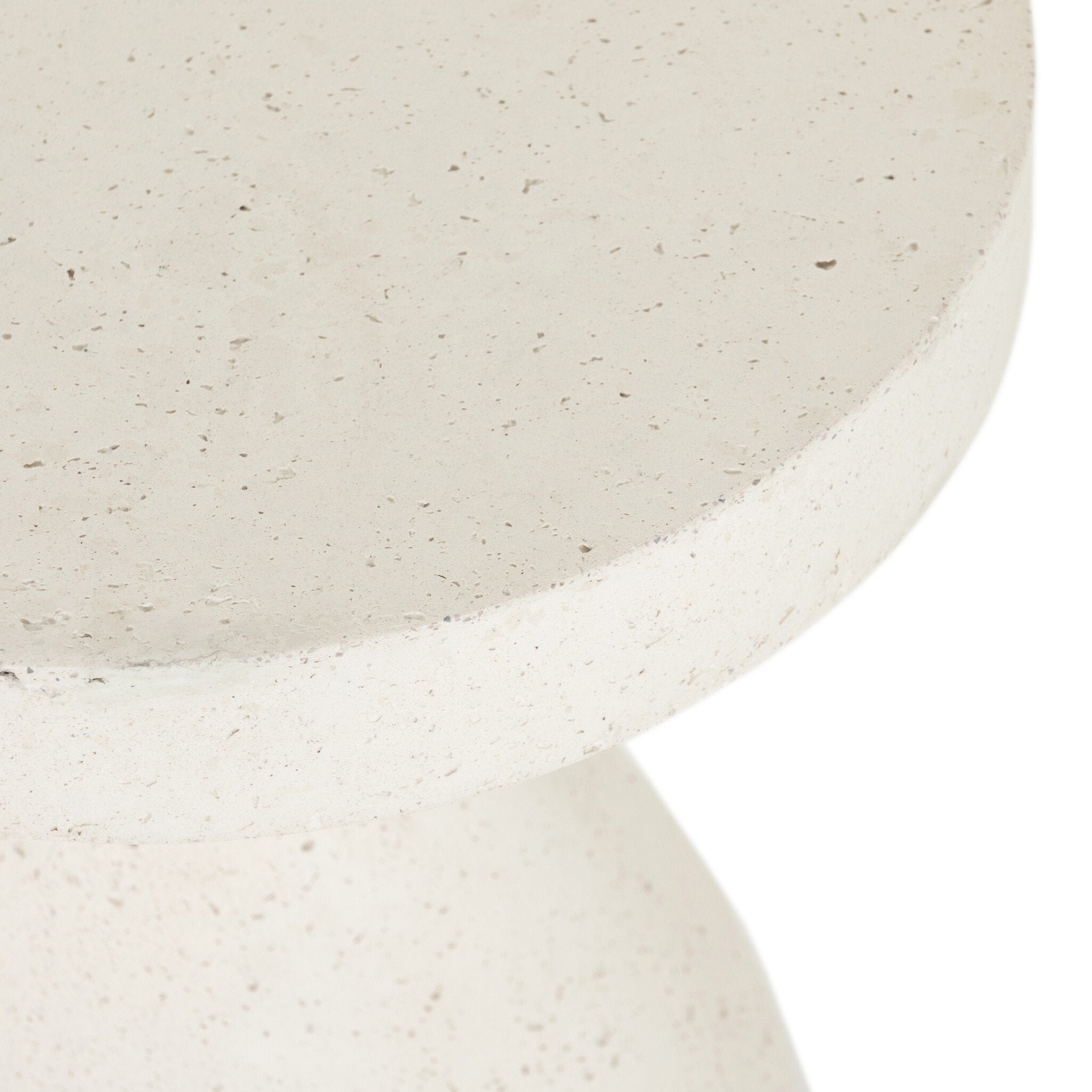 Four Hands Koda Outdoor End Table — Textured White