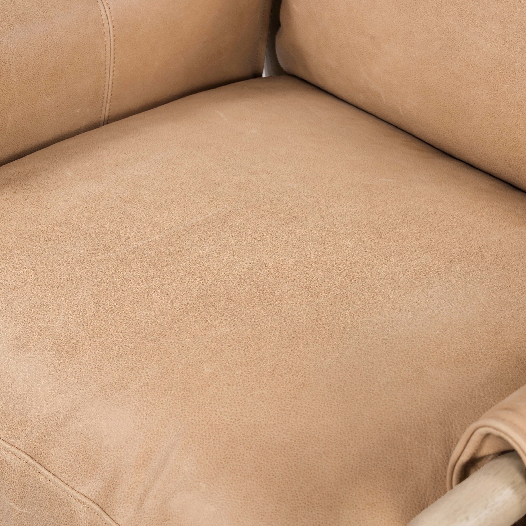 Four Hands Harrison Chair — Palermo Nude-Yucca Parawood-Brushed Silver