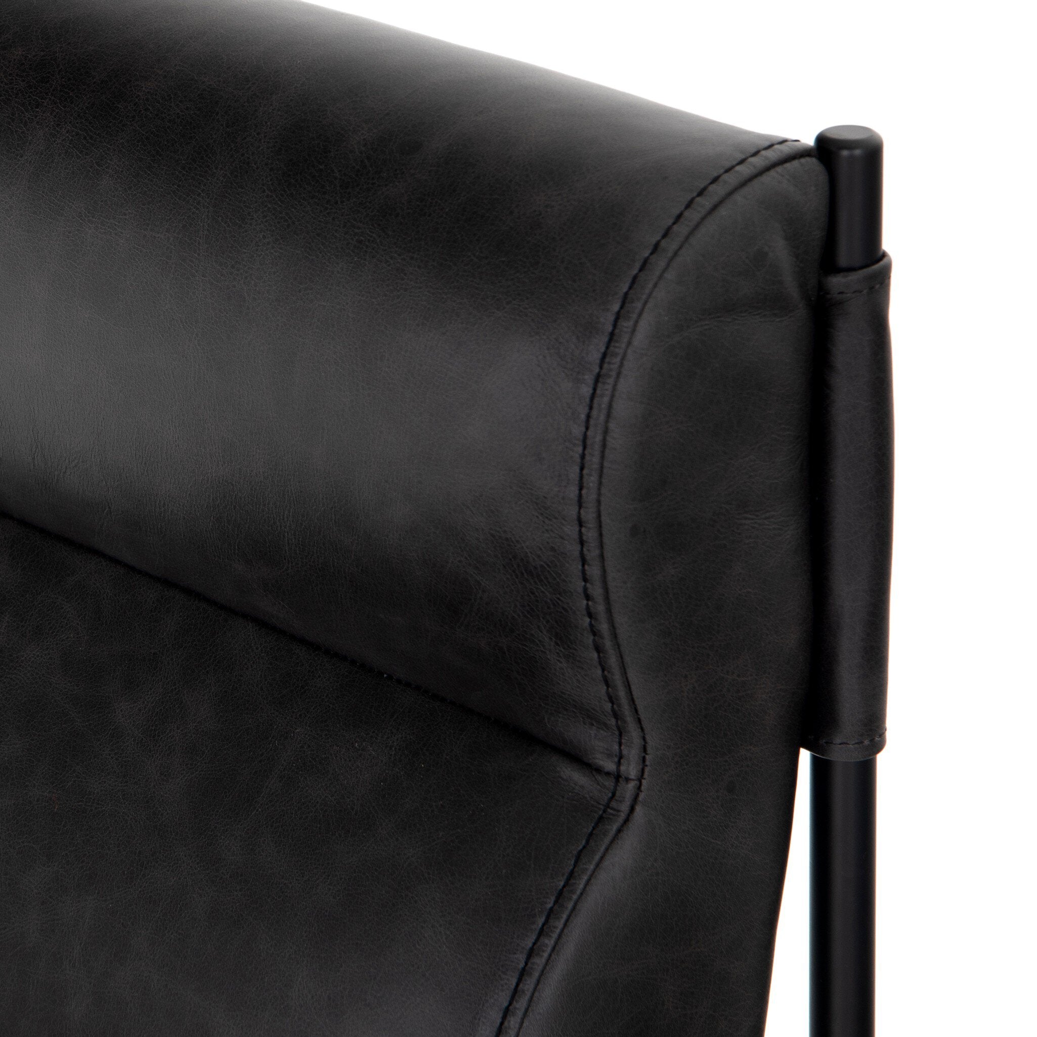 Four Hands Klein Dining Chair — Sonoma Black-Black Iron