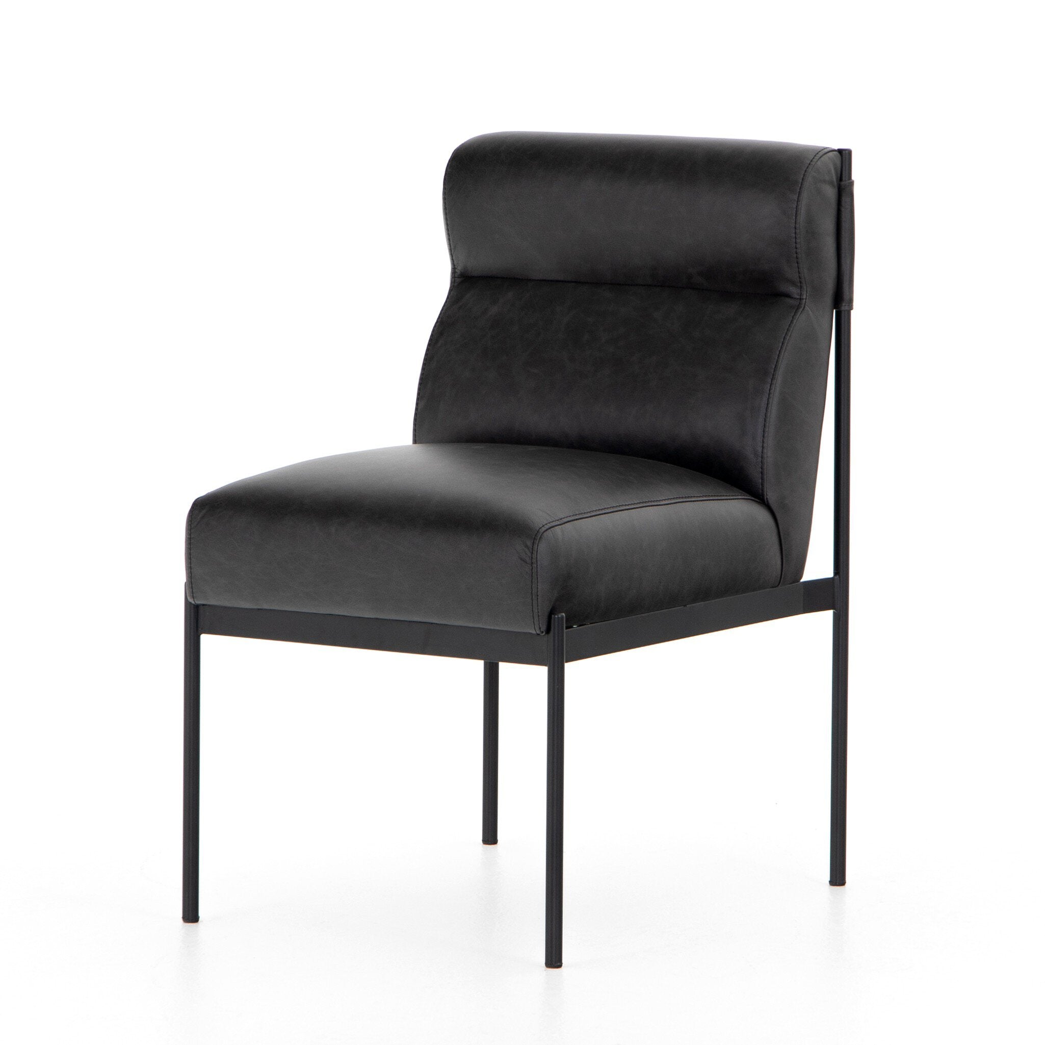 Four Hands Klein Dining Chair — Sonoma Black-Black Iron