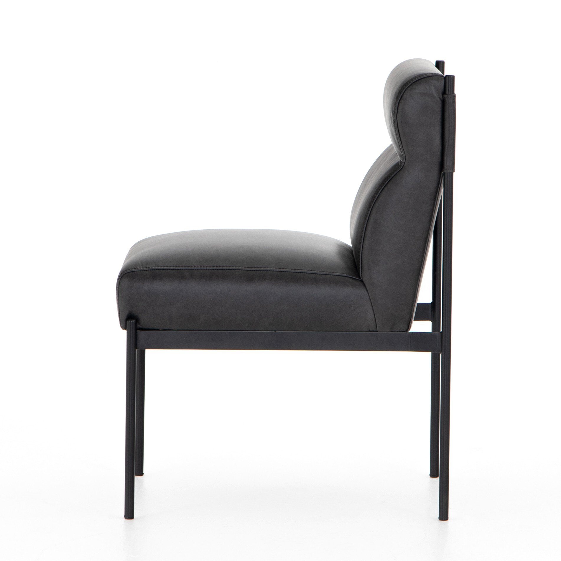 Four Hands Klein Dining Chair — Sonoma Black-Black Iron