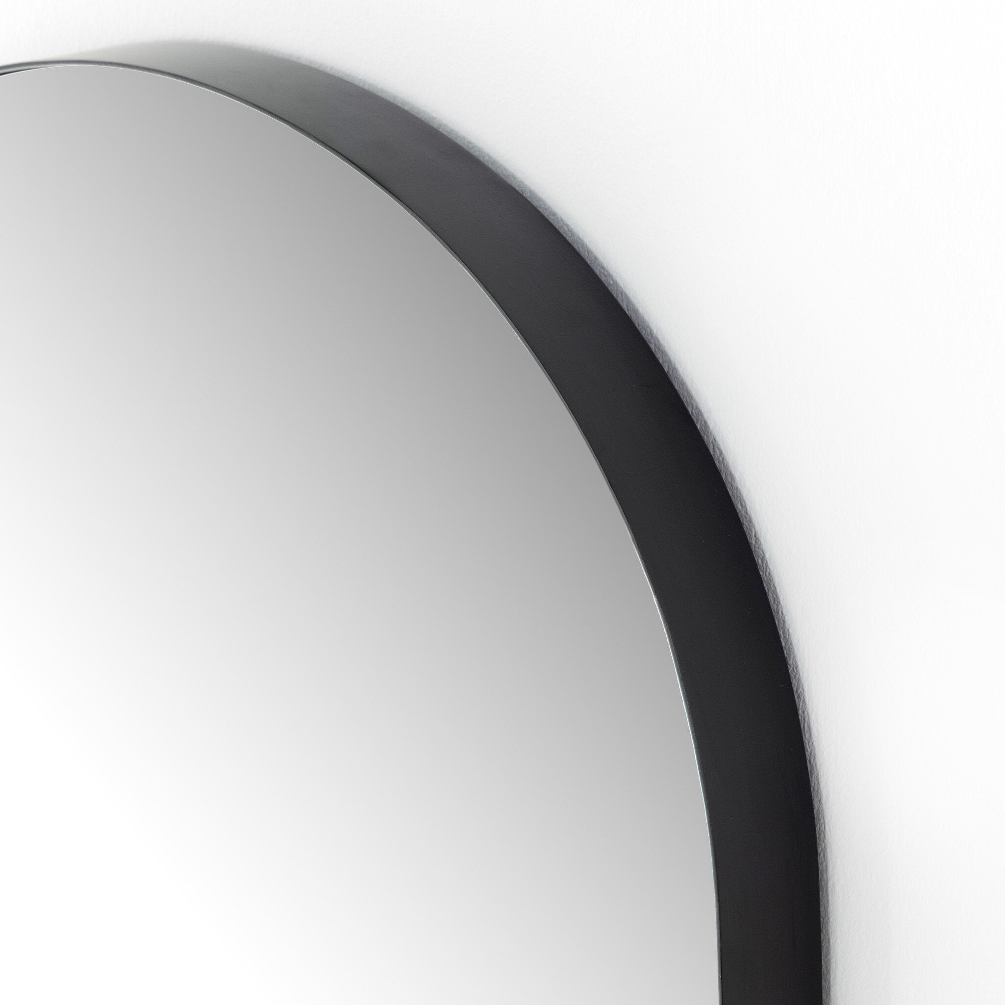 Four Hands Georgina Small Mirror — Iron Matte Black-Mirror