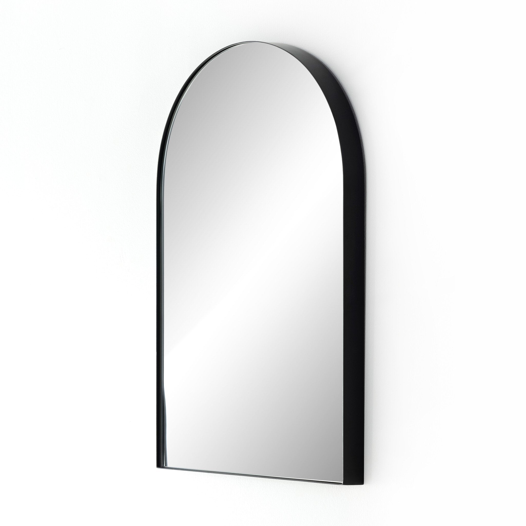 Four Hands Georgina Small Mirror — Iron Matte Black-Mirror
