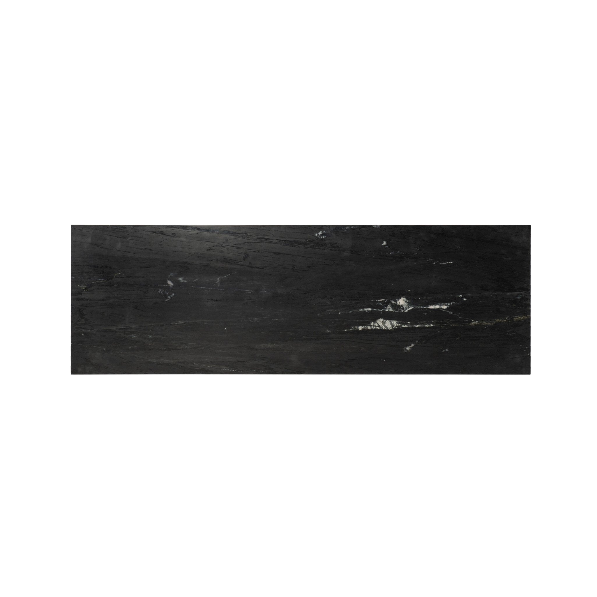 Four Hands Scout Bar + Counter Table — Worn Black Mango-Black Marble-Counter