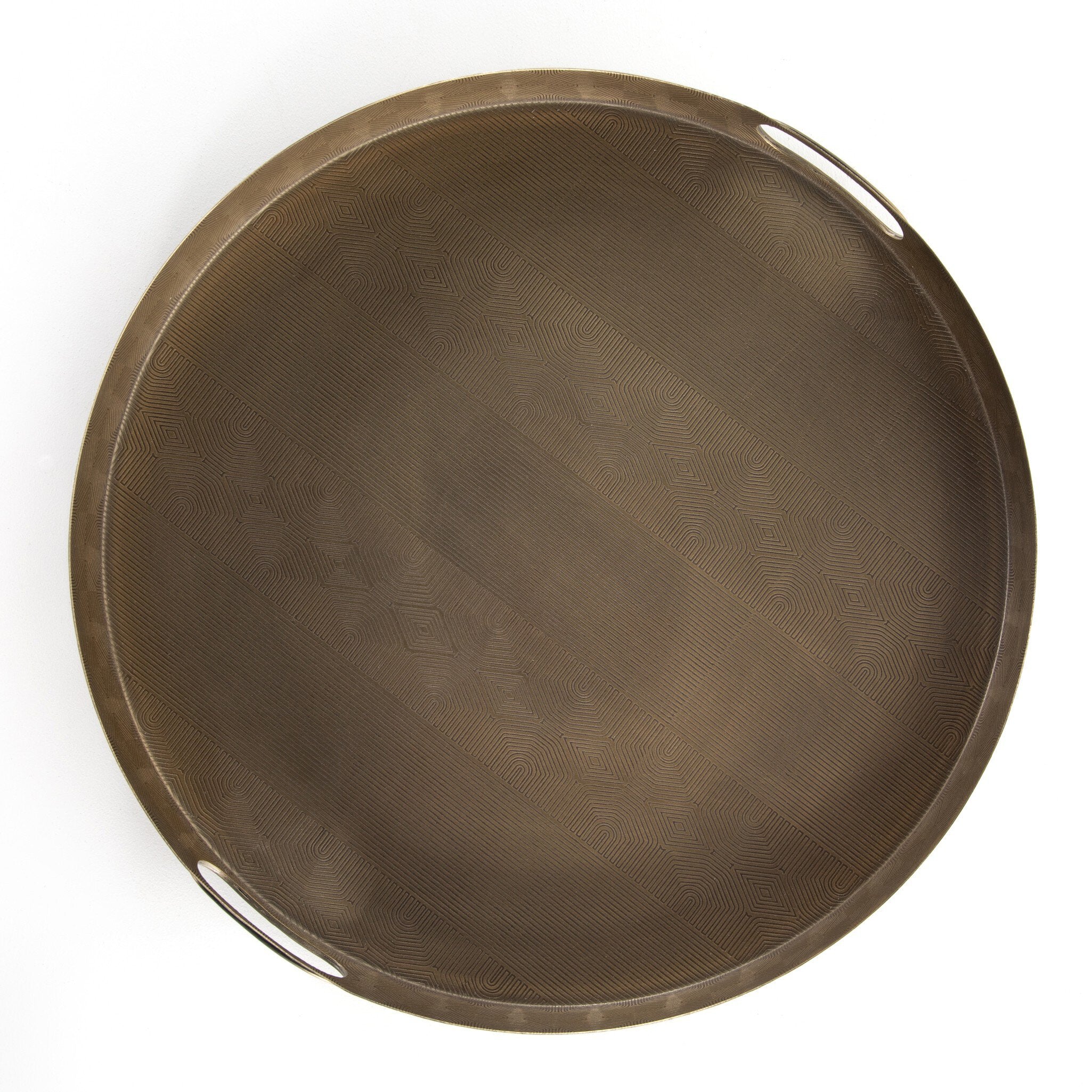 Four Hands Etched Tray — Etched Brass