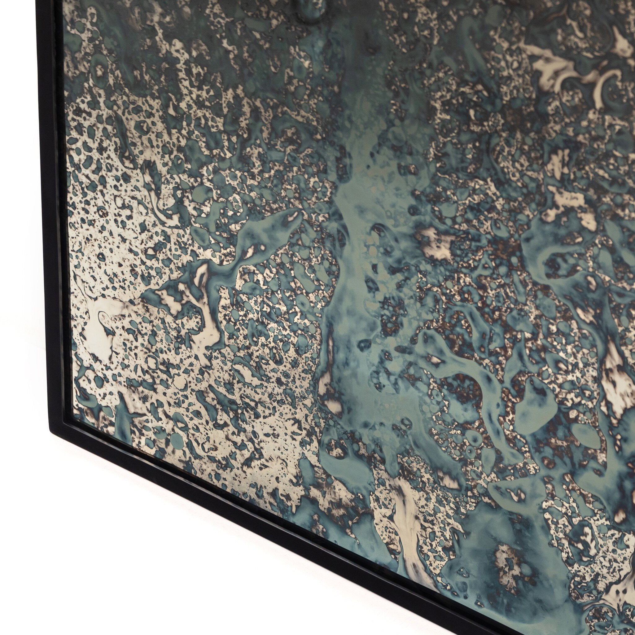 Four Hands Acid Wash Floor Mirror — Iron Matte Black-Acid Wash Mirror