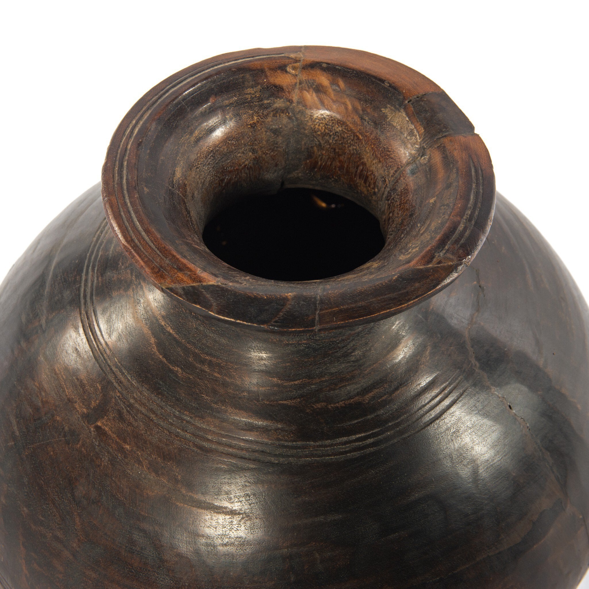 Four Hands Found Wooden Jar — Reclaimed Natural