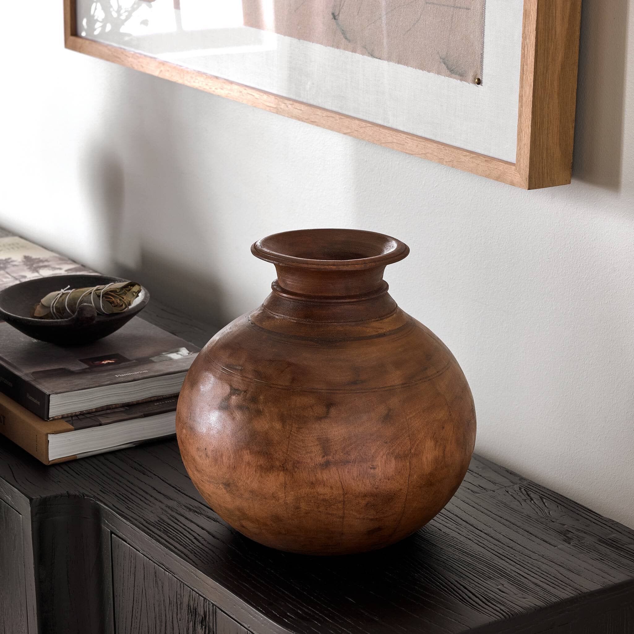 Four Hands Found Wooden Jar — Reclaimed Natural