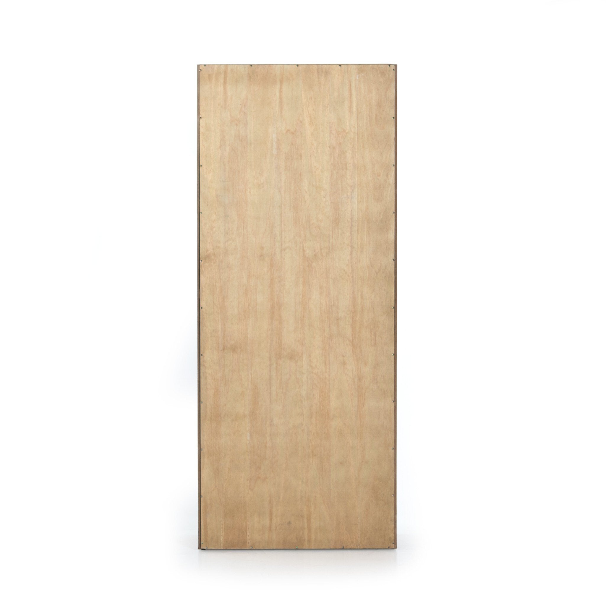 Four Hands Higgs Bookcase — Honey Oak Veneer-Honey Oak-Light Natural Cane
