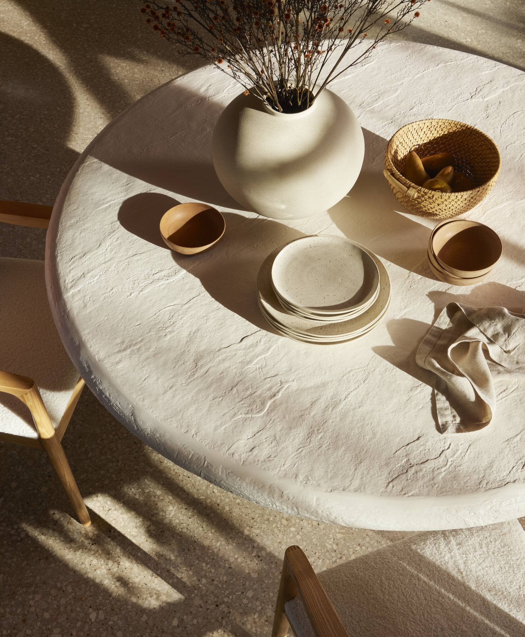 Four Hands Grano Dining Table — Plaster Molded Concrete