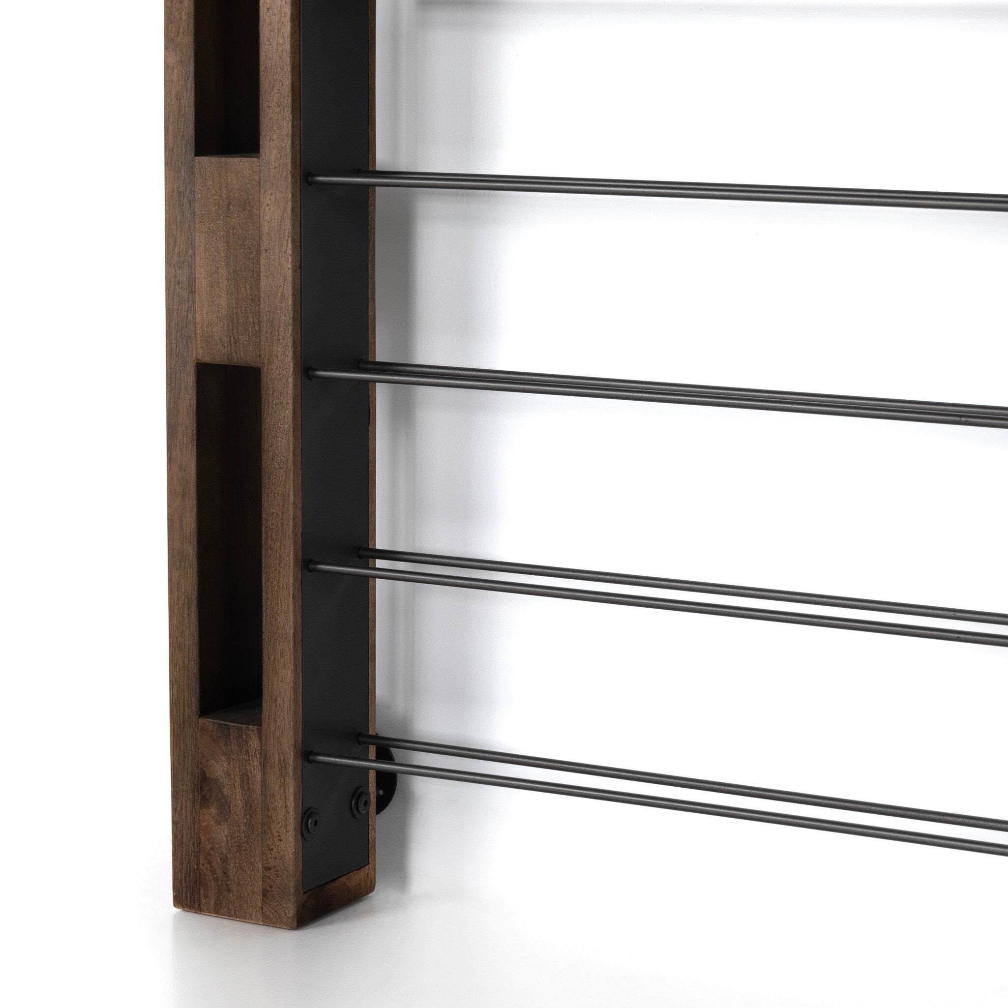 Four Hands Ortega Wine Rack — Smoked Mango-Gunmetal