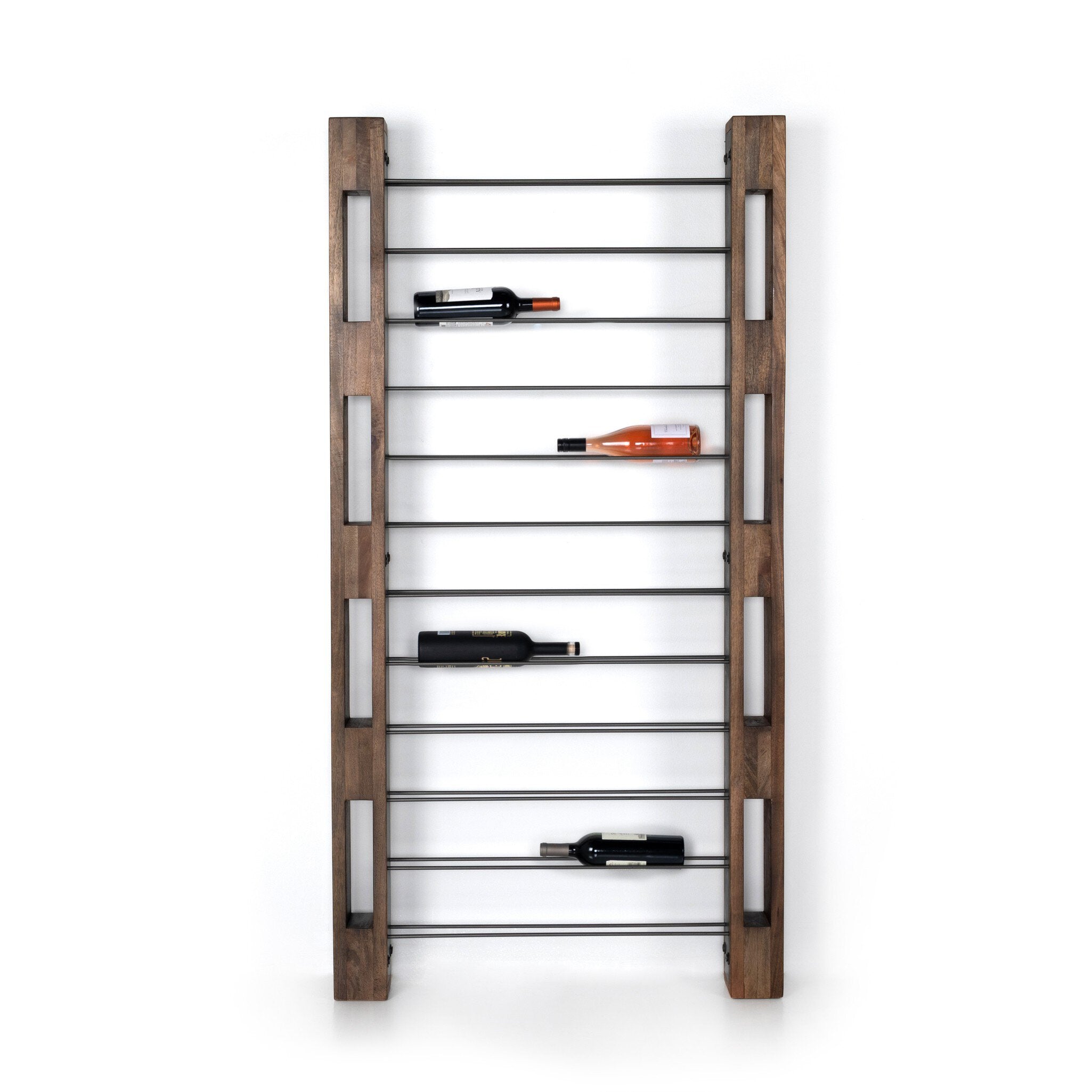 Four Hands Ortega Wine Rack — Smoked Mango-Gunmetal