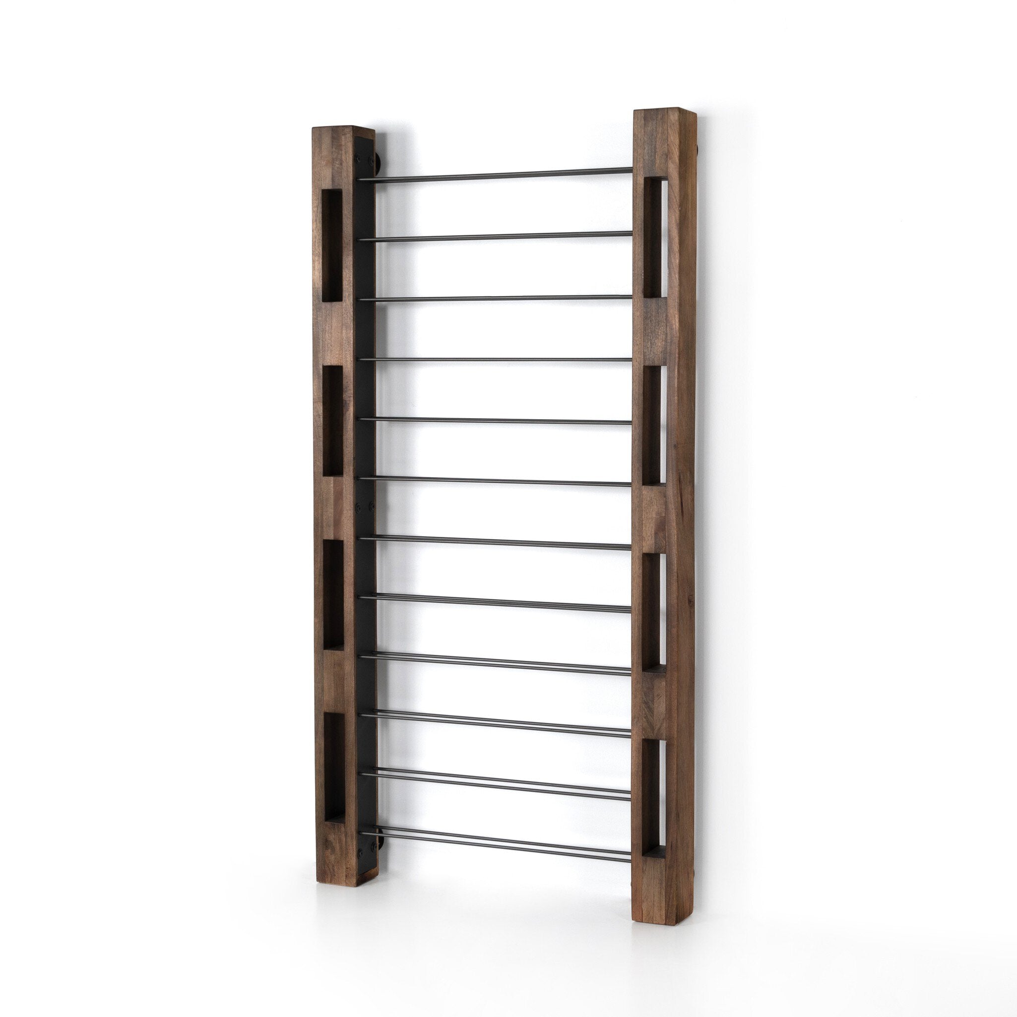 Four Hands Ortega Wine Rack — Smoked Mango-Gunmetal