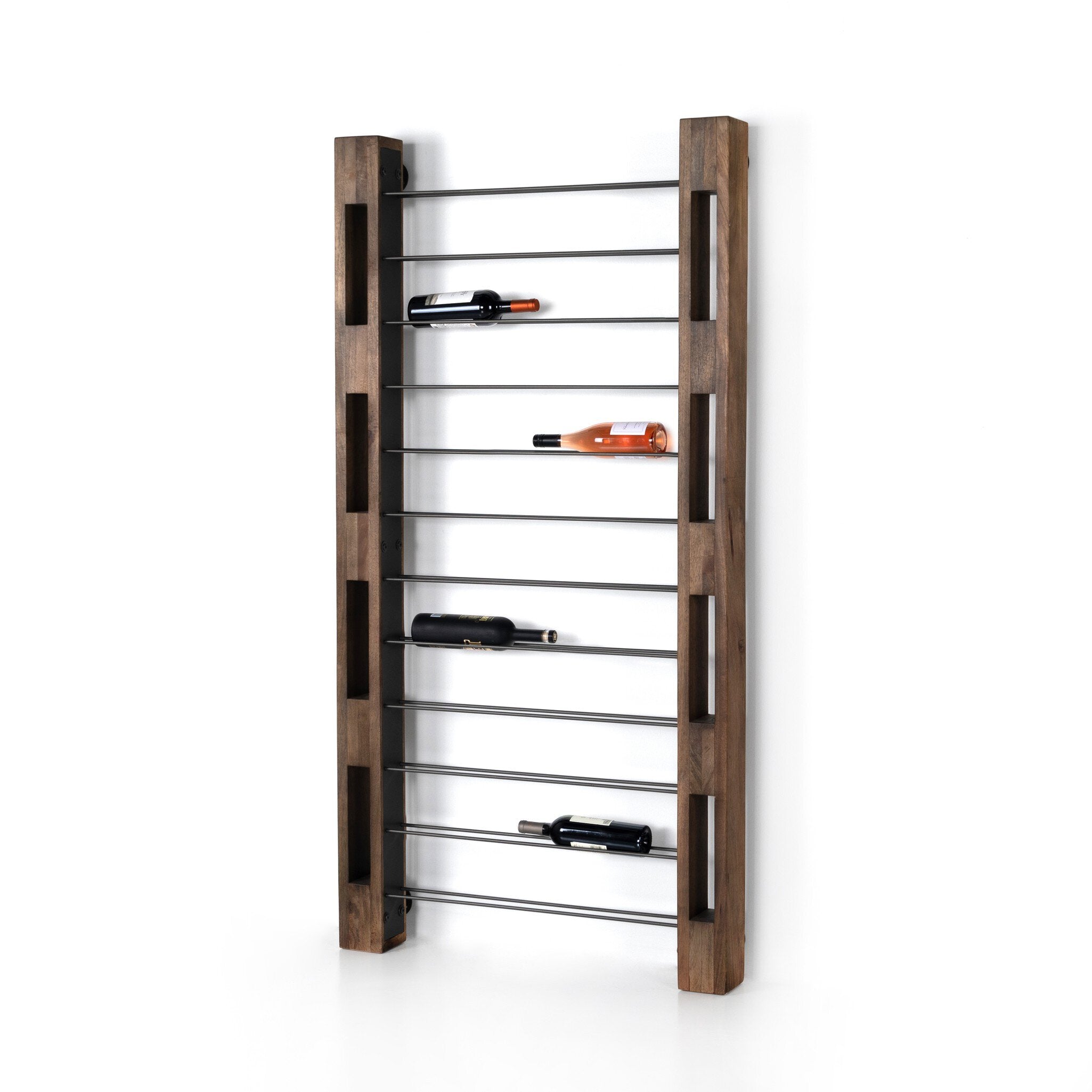 Four Hands Ortega Wine Rack — Smoked Mango-Gunmetal