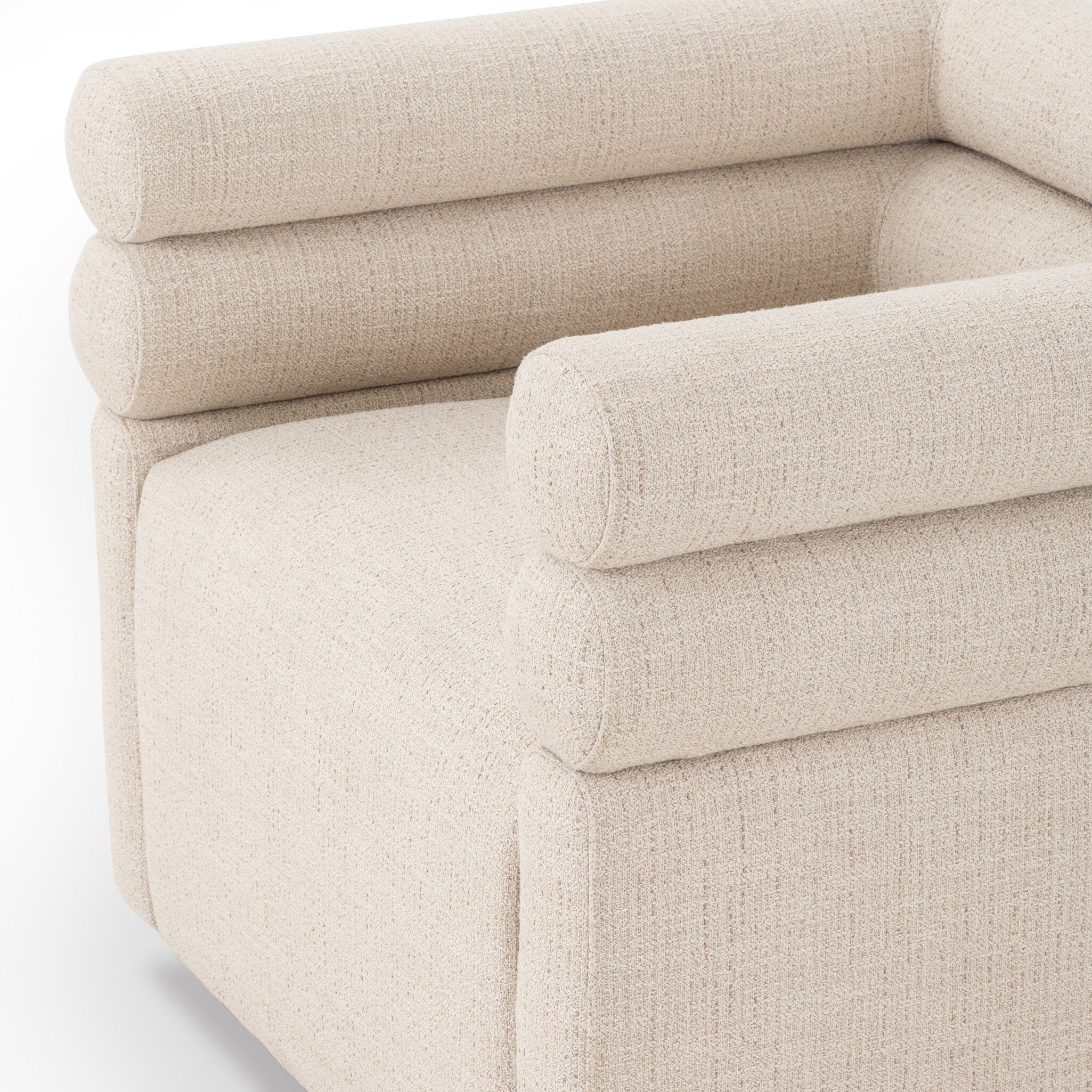 Four Hands Evie Swivel Chair — Hampton Cream