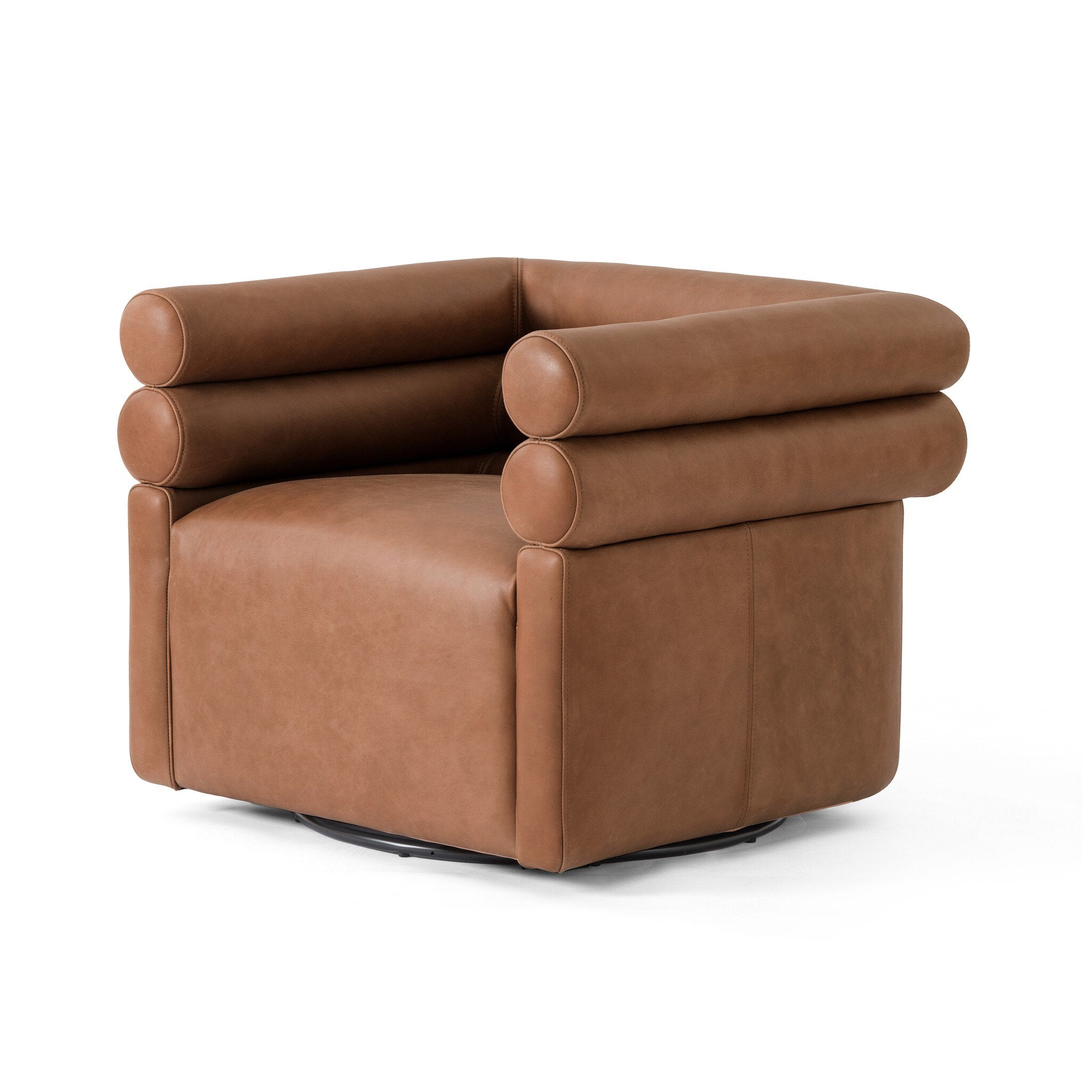 Four Hands Evie Swivel Chair — Palermo Cognac